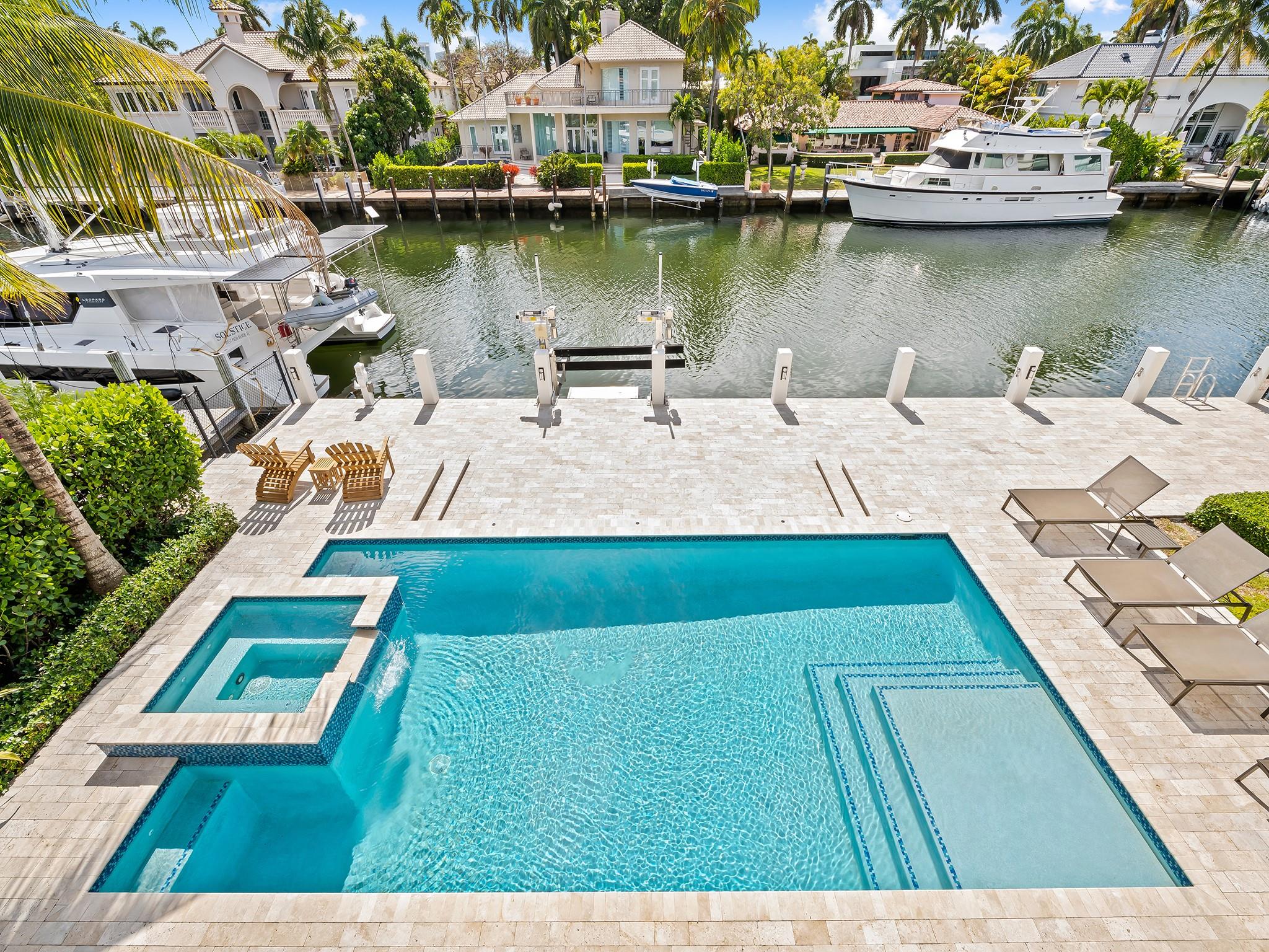Pool views from the upstairs balcony