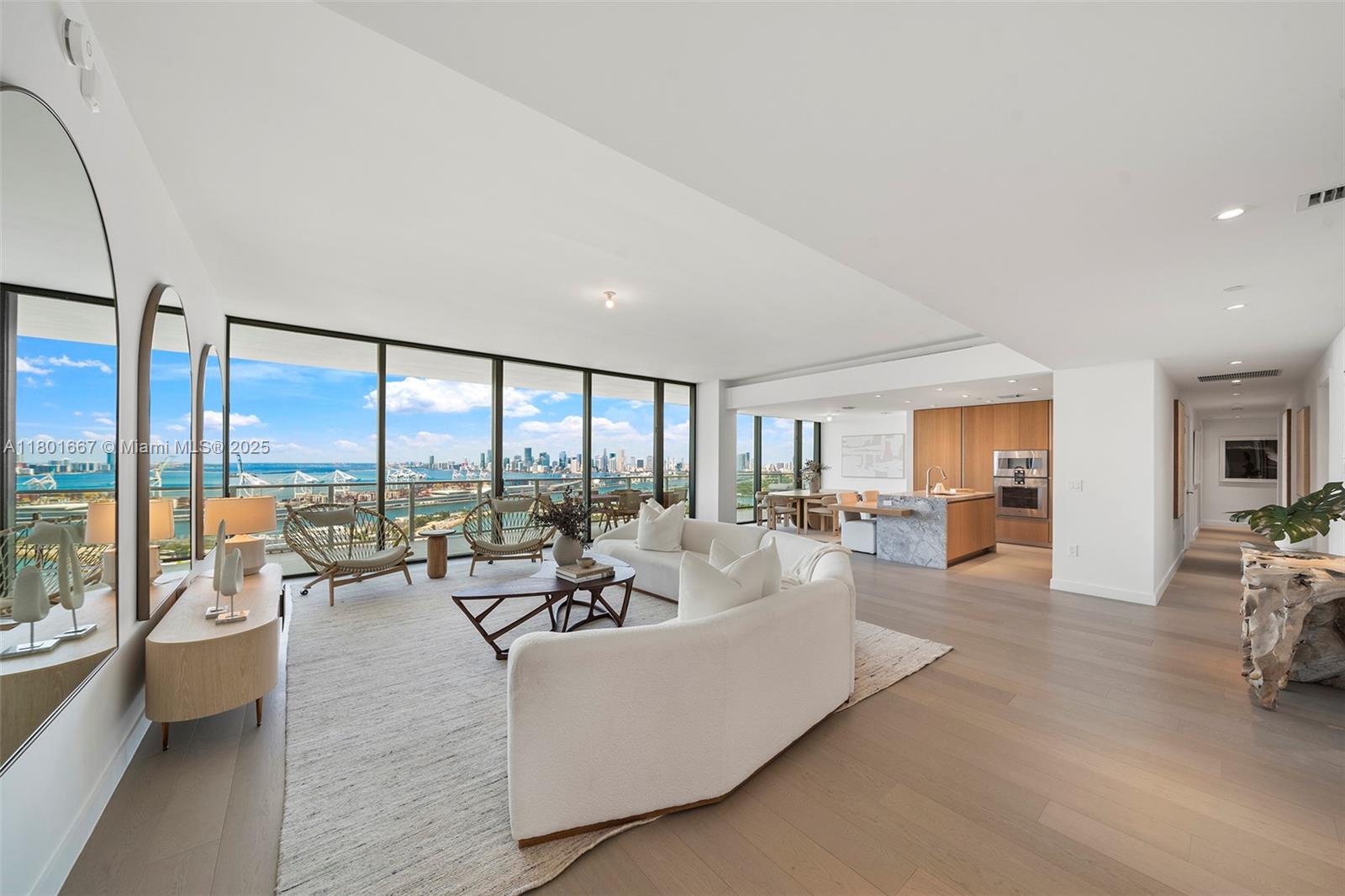 Be among the first to live in Miami Beach’s newest and most iconic tower Five Park. This expansive 3BD + office, 3.5BA residence offers 2,930 SF of refined living with soaring 11 ft ceilings, floor-to-ceiling glass, a sleek open layout, top-tier appliances, and designer finishes. An 800 SF terrace reveals sweeping views of the Miami skyline and Biscayne Bay offering breathtaking views day and night. Residents enjoy exclusive access to the 26th-floor Canopy Club, plus world-class amenities including a private lounge and bar, wellness center, resort-style pool and spa, state-of-the-art fitness, co-working spaces, and beach concierge. Experience elevated living in Miami Beach’s most coveted enclave.