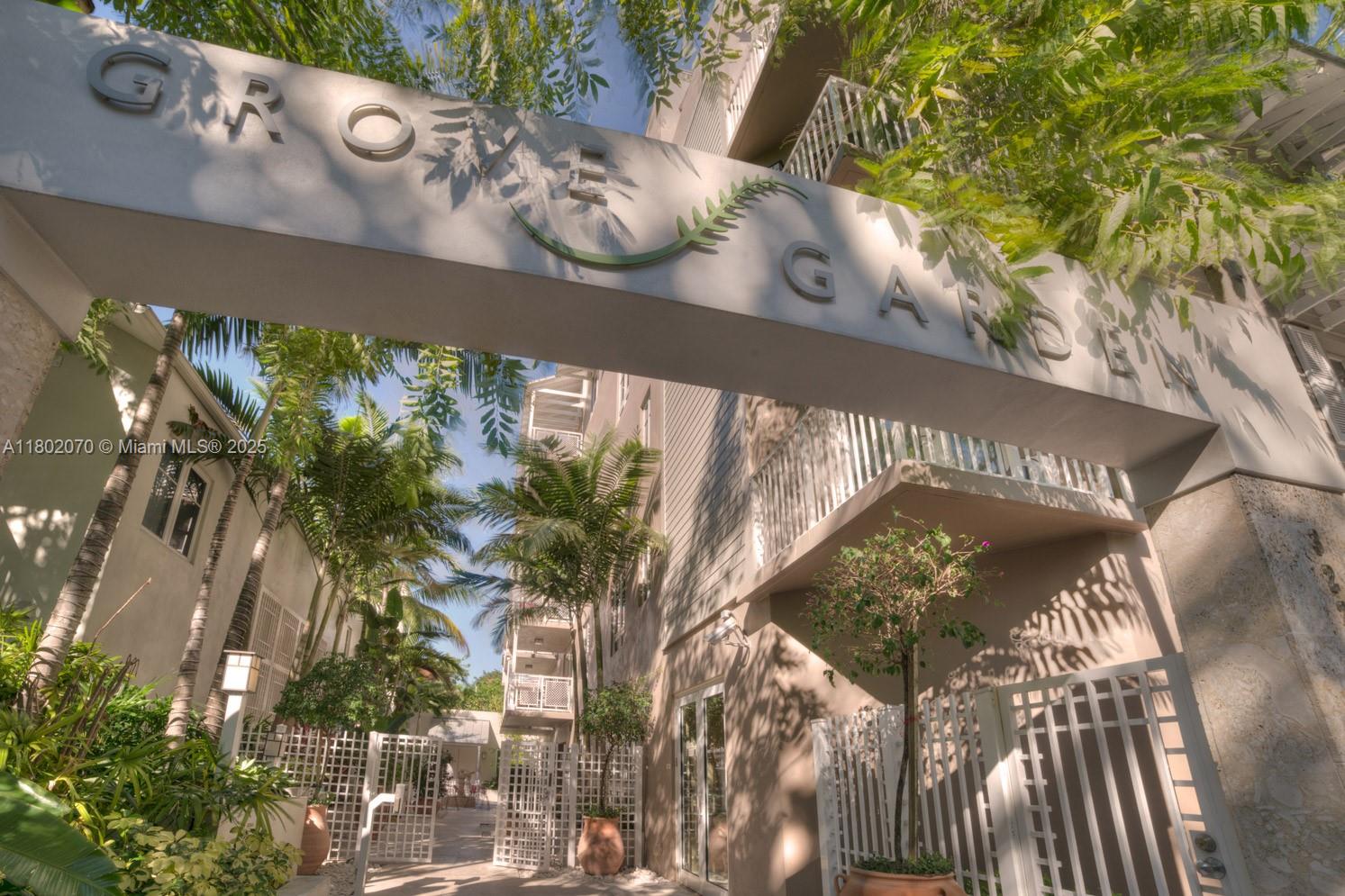 Located in the exclusive Grove Garden Residence, this boutique condominium offers refined living with only 42 units. The residence features a gourmet kitchen with granite countertops, Sub-Zero refrigerator, and Miele appliances. Marble floors flow throughout, complemented by a walk-in California Closet. The spa-inspired bathrooms boast dual sinks and rain-style shower heads, perfect for a relaxing retreat. Building amenities include 24-hour concierge service, pool, gym, sauna, pet-friendly policies, and air-conditioned storage. One assigned parking space included.