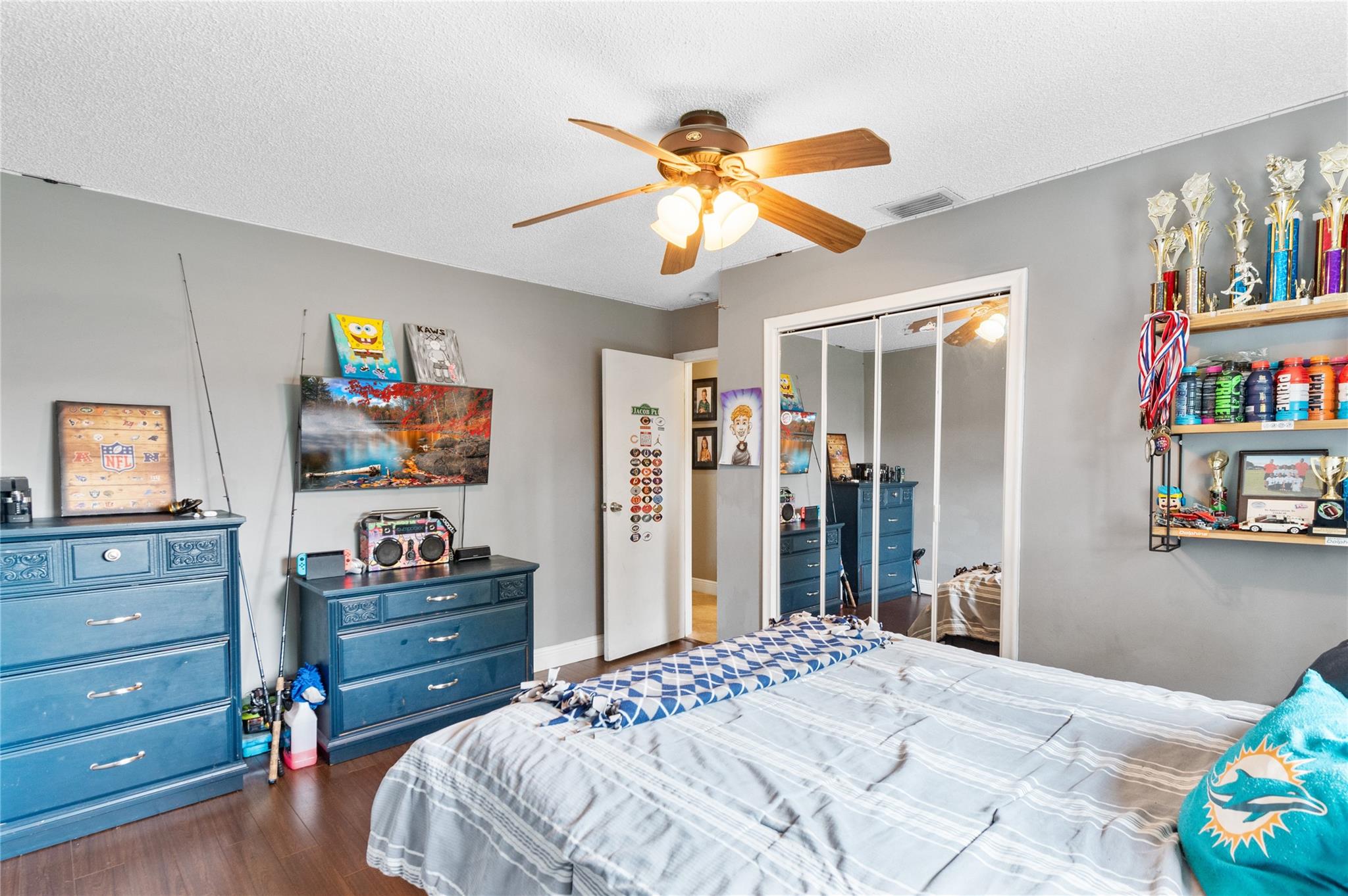 1 of 3 secondary bedrooms and one of 4 bedrooms total