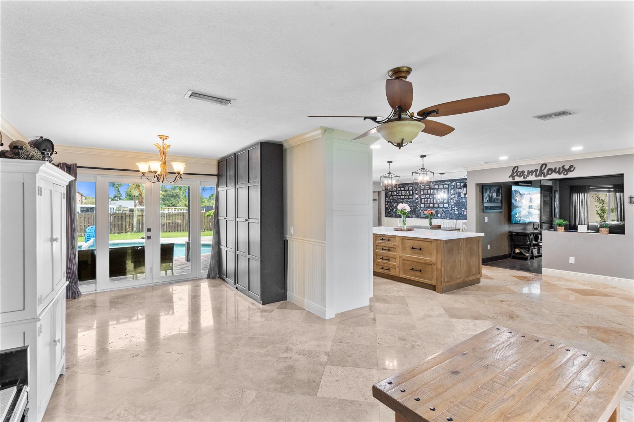 Formal Dining area with access to pool area