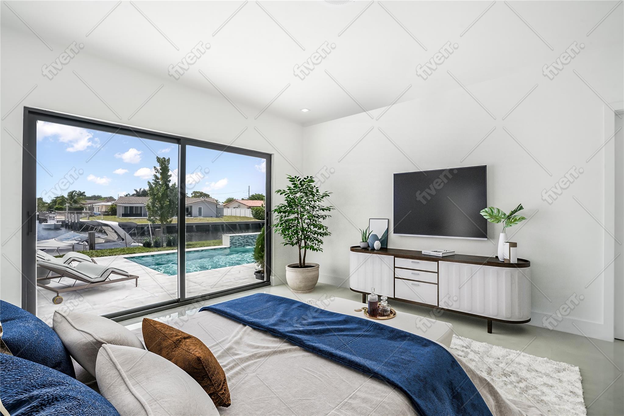 Virtually Staged Master Bedroom #1