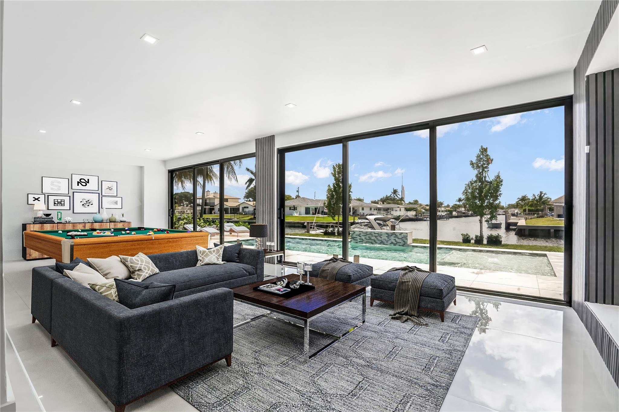 Virtually Staged Living & dining rooms.