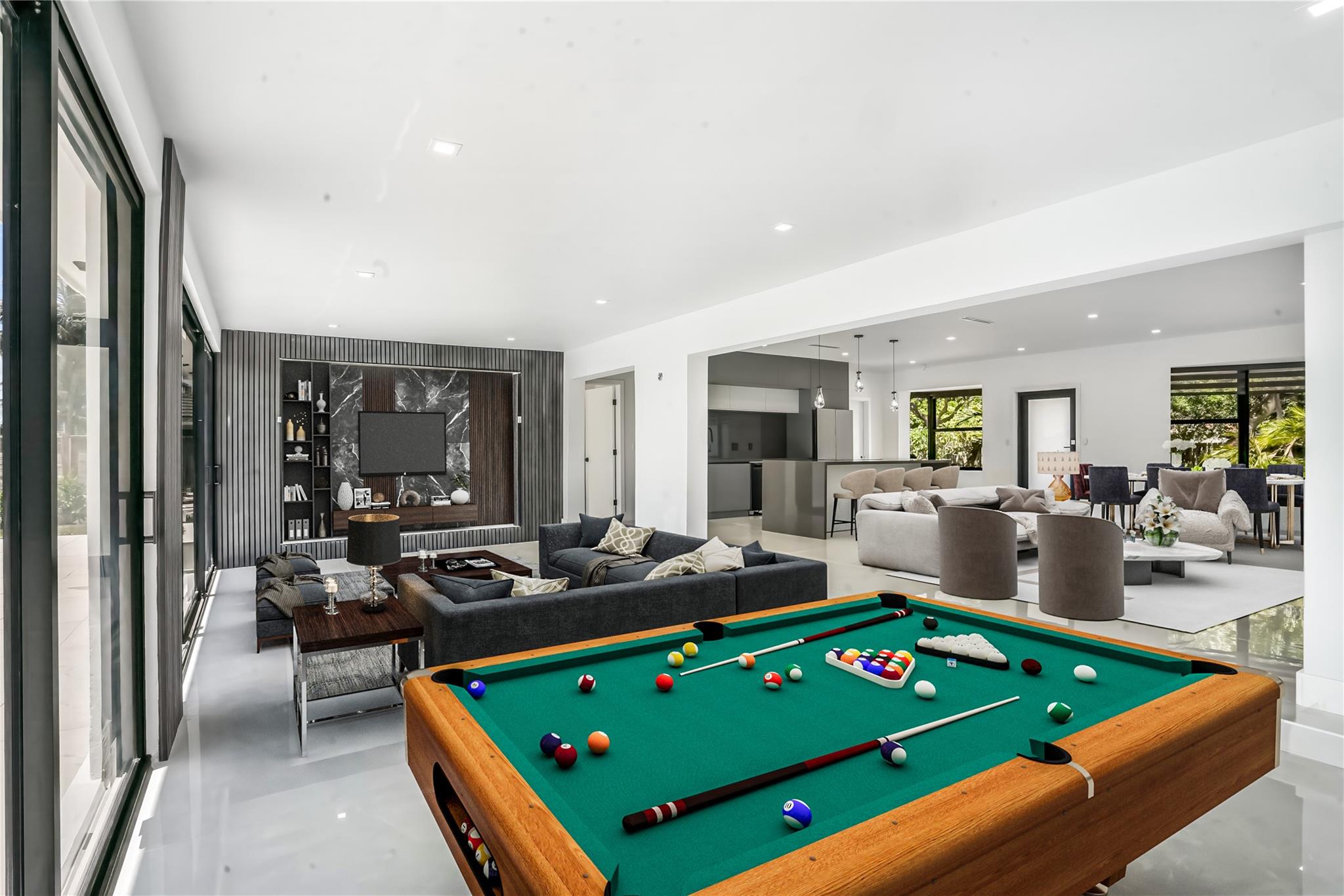 Virtually Staged Living & dining rooms.