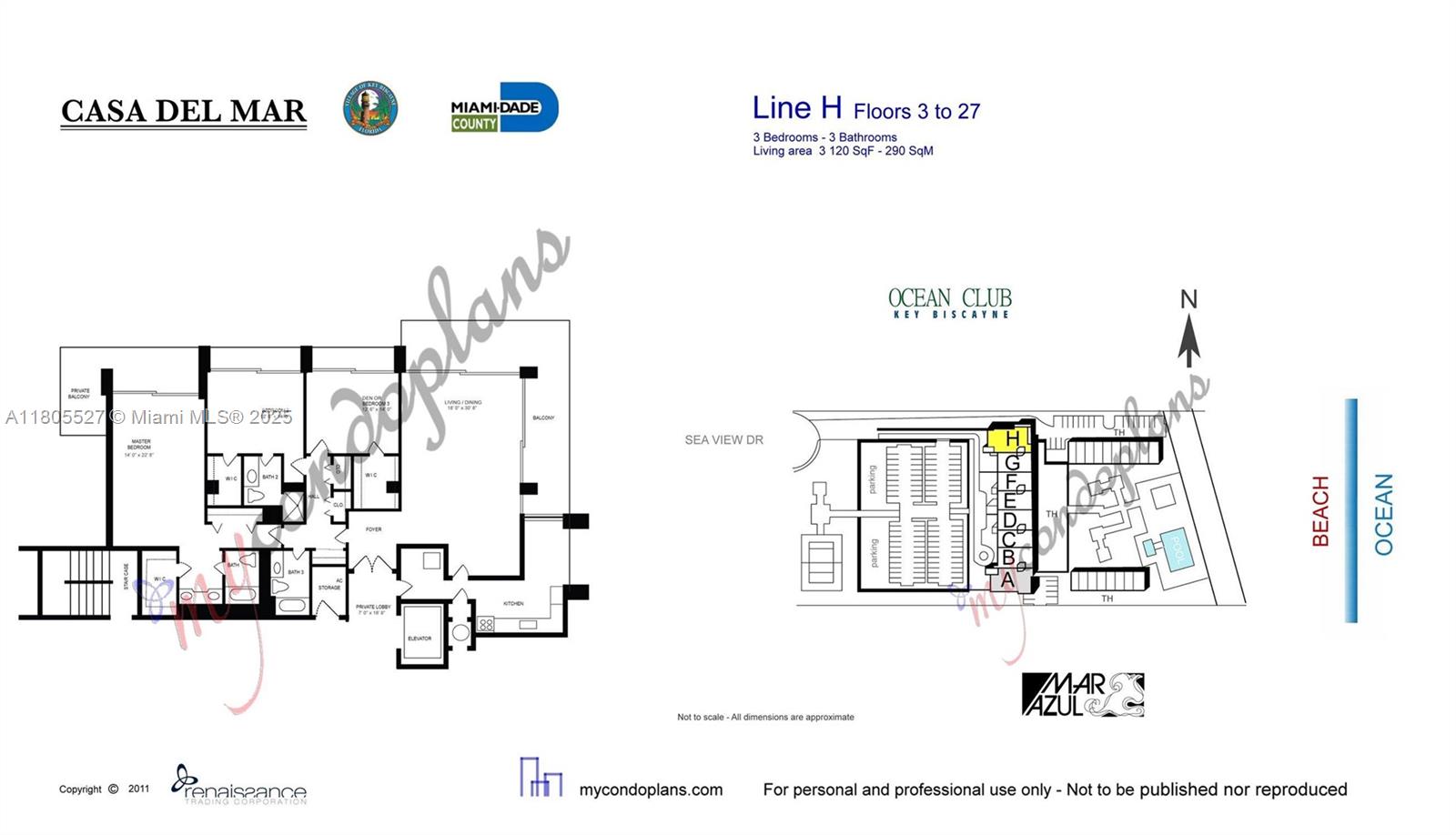 881 Ocean Dr #13H, Key Biscayne FL 33149