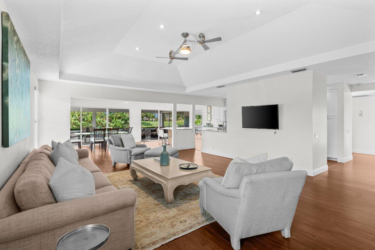 Welcome to your dream home in prestigious Eastpointe Country Club! This fully furnished, turnkey single-story residence offers 3 bedrooms, 3 full bathrooms, and close to 2300 square feet under air, combining comfort, style, and convenience in one of Palm Beach Gardens' most sought-after gated communities.Step inside to an inviting open floor plan filled with natural light and breathtaking views of the 10th green and 11th fairway of the East Course. Whether you're relaxing or entertaining, the spacious living and dining areas flow beautifully for everyday enjoyment and gatherings alike.This home is packed with thoughtful upgrades including:2019 RoofFull Hurricane ProtectionNew induction stove, refrigerator, washer and dryer,  and water heater ROOM FOR A POOL! Hurricane-rated front door and accordion shutters for full storm protection

Freshly landscaped grounds for great curb appeal

Newly updated interior and turnkey convenience, complete with all furnishings and even a golf cart

The spacious primary suite offers a private retreat with a luxurious en-suite bath, while two additional bedrooms provide comfort for family or guests

Located on a private lot along the desirable Eastpointe Pines Street, this home offers serenity and privacy while still being close to the clubhouse, fitness center, pools, dining, and two championship golf courses.

This is resort-style living at its finest&#x14;just bring your suitcase and start enjoying the Eastpointe lifestyle today!