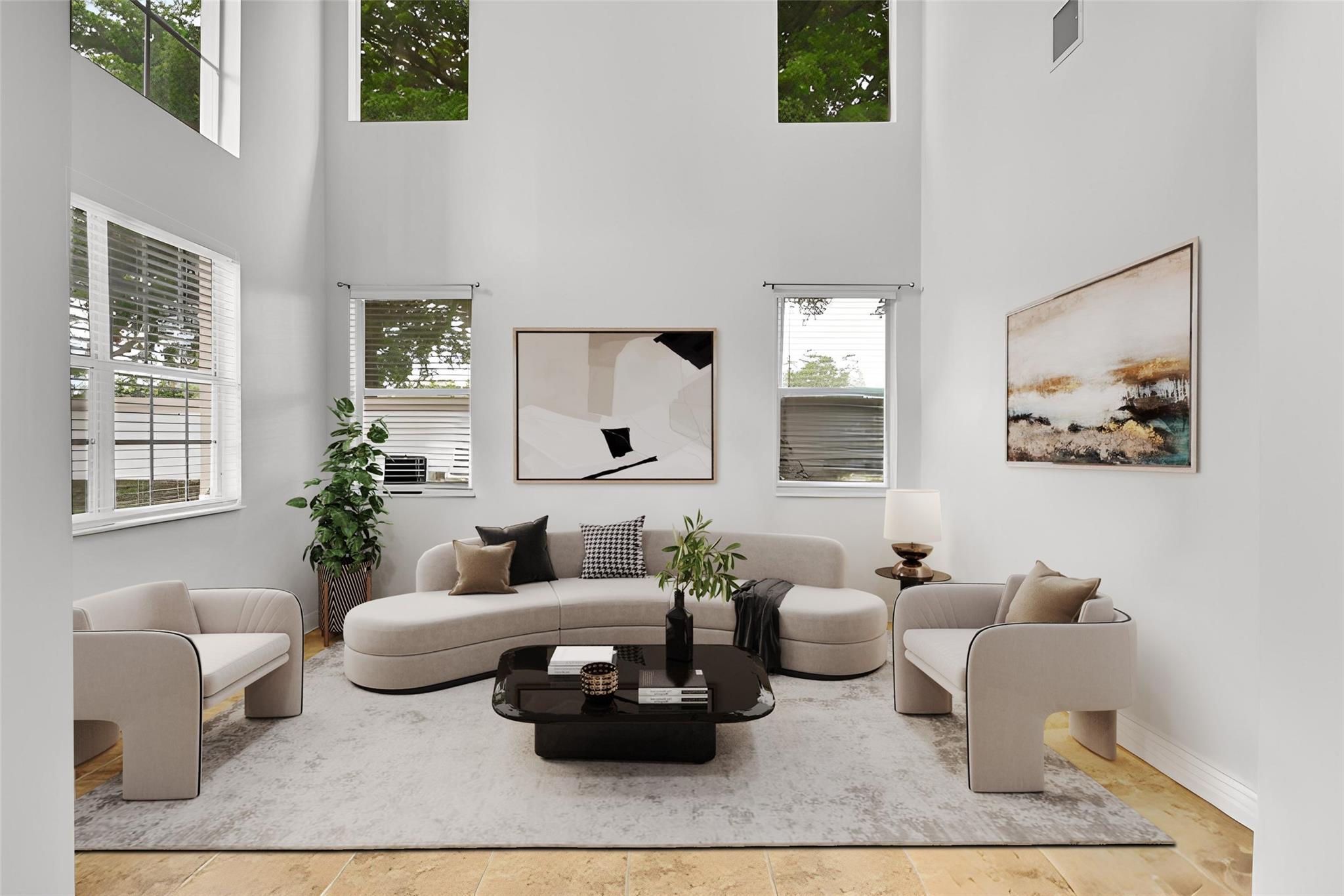 Virtually Staged Family Room