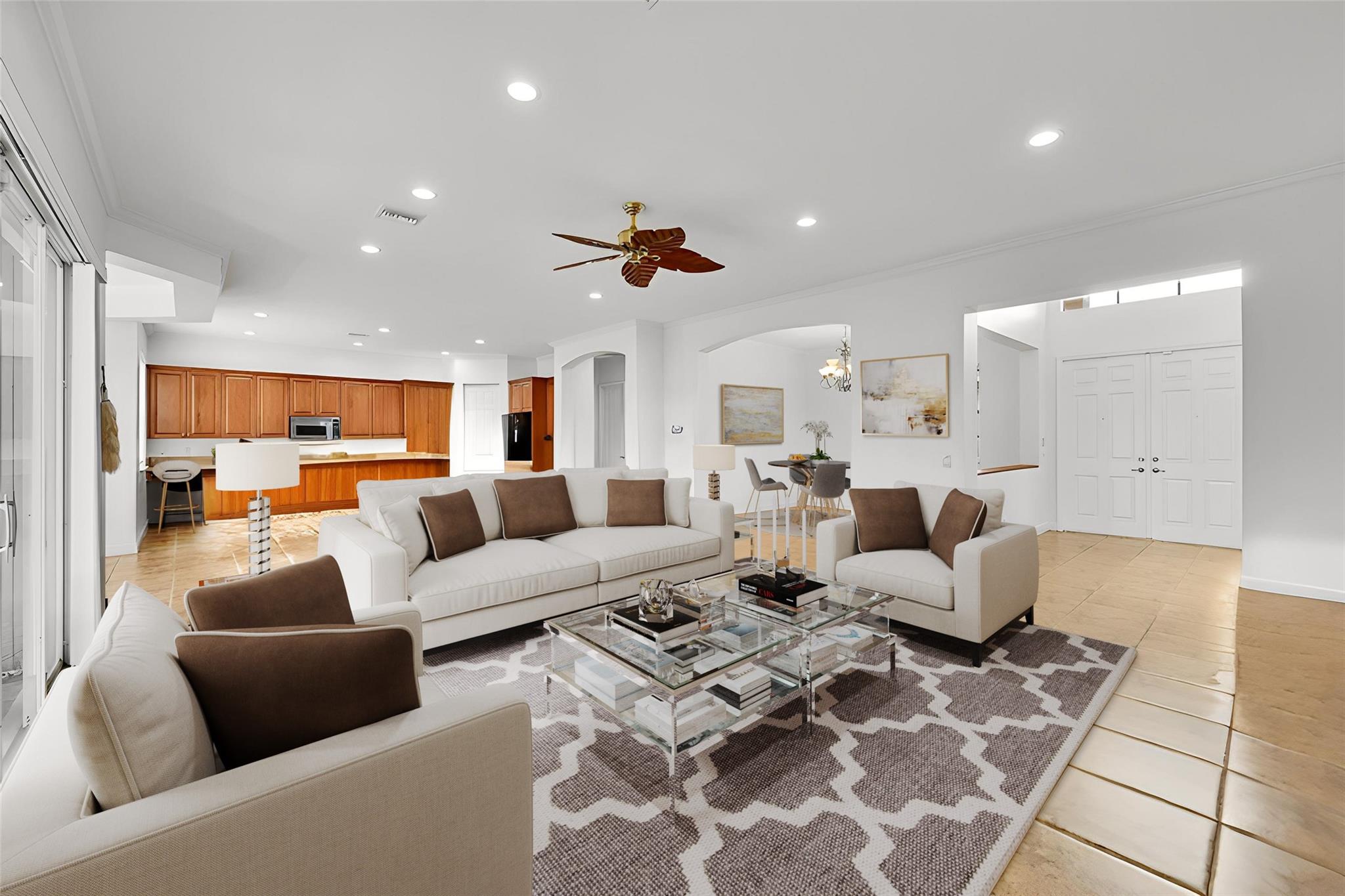 Virtually Staged Living Room