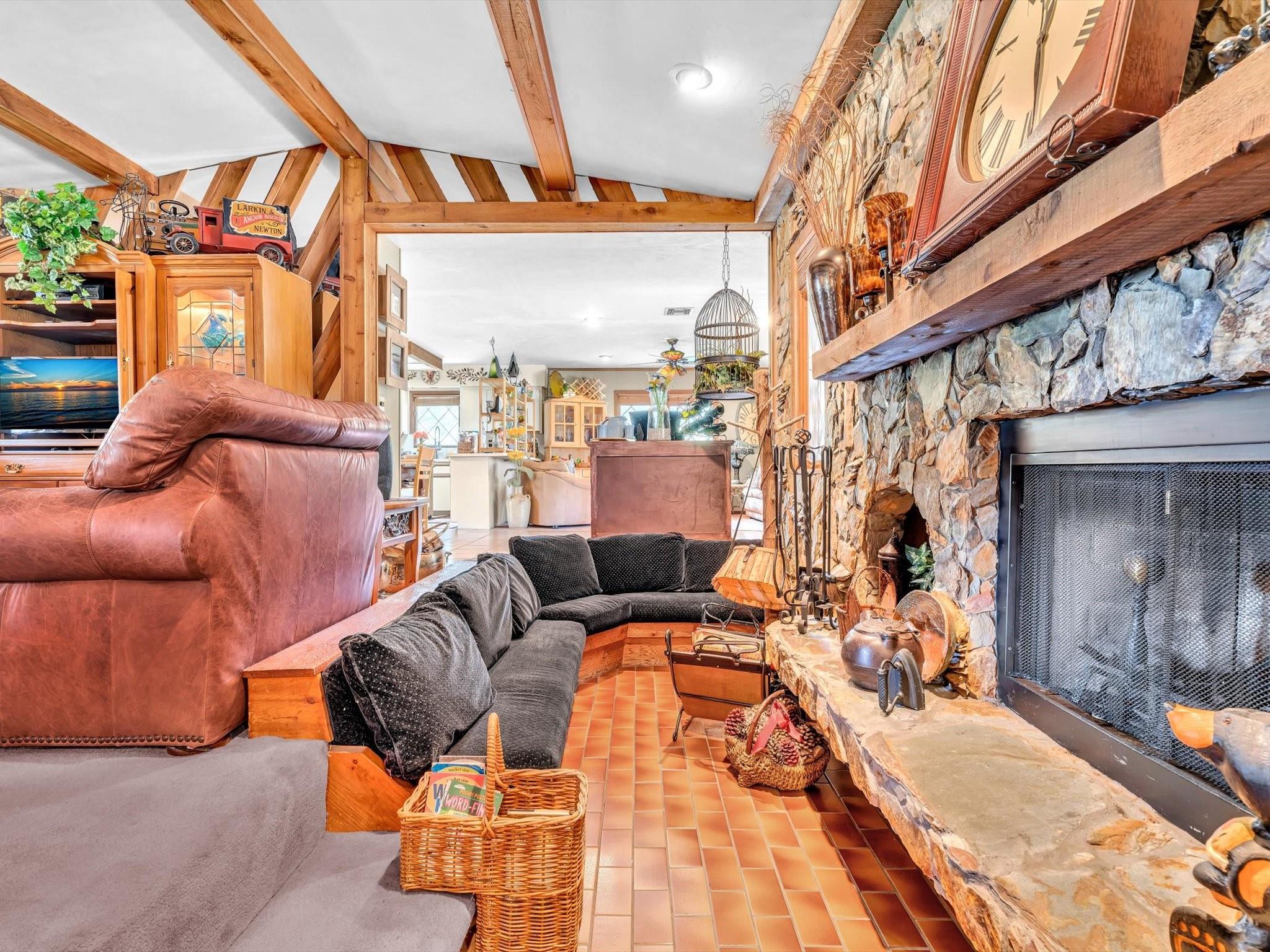 Sitting area in front of Fireplace