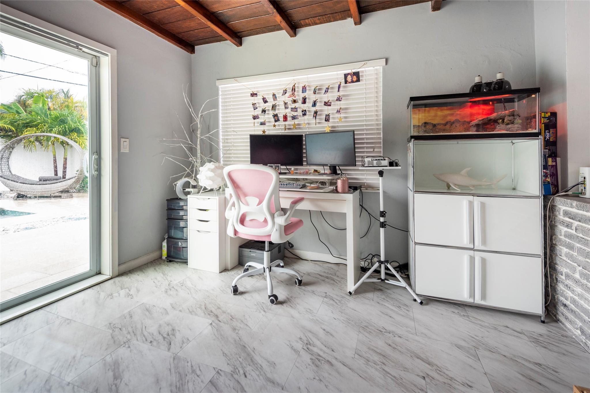 Enclosed Florida Room - Exit to Backyard Oasis