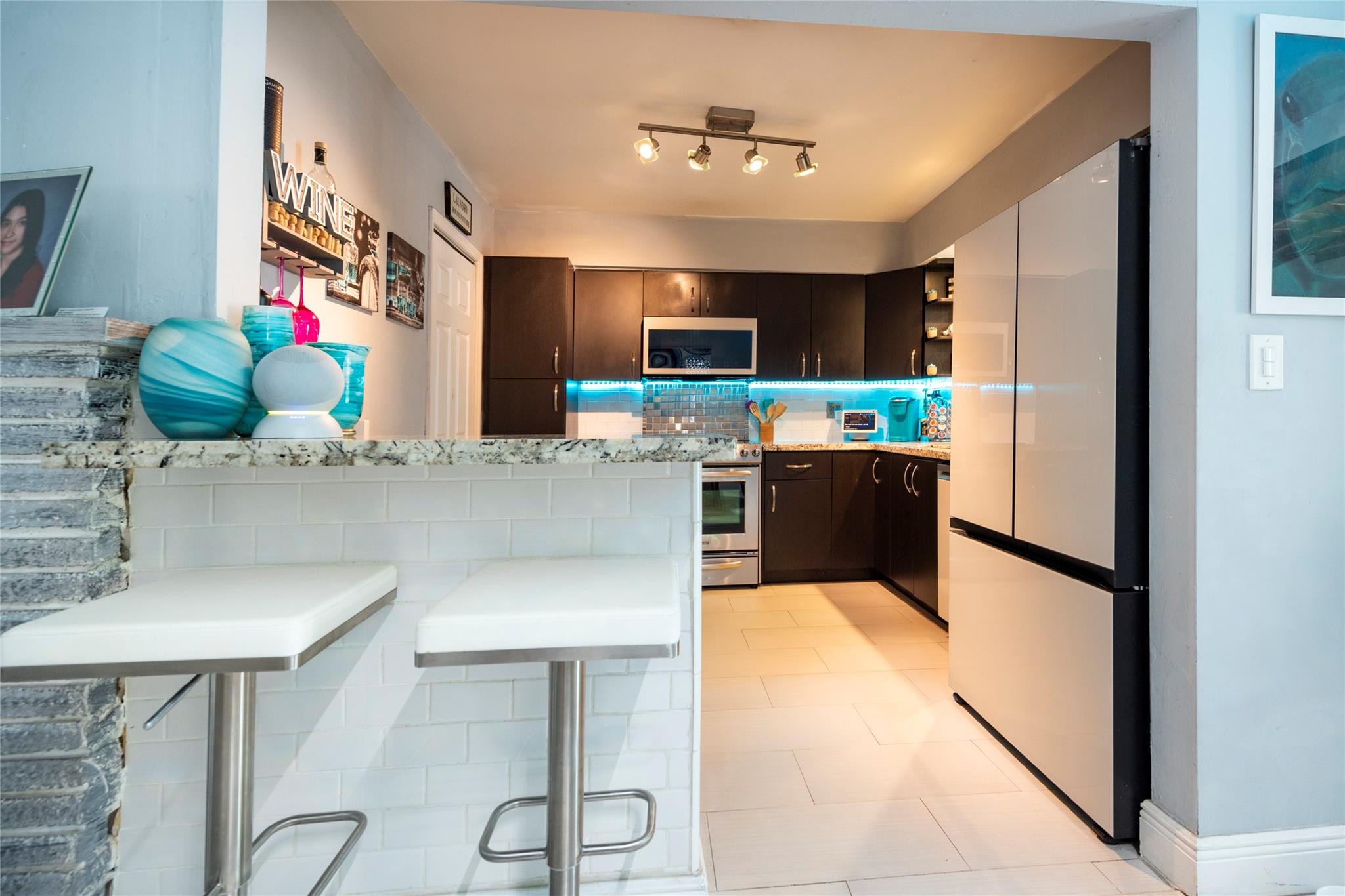 Snack Counter - Kitchen view from Dining