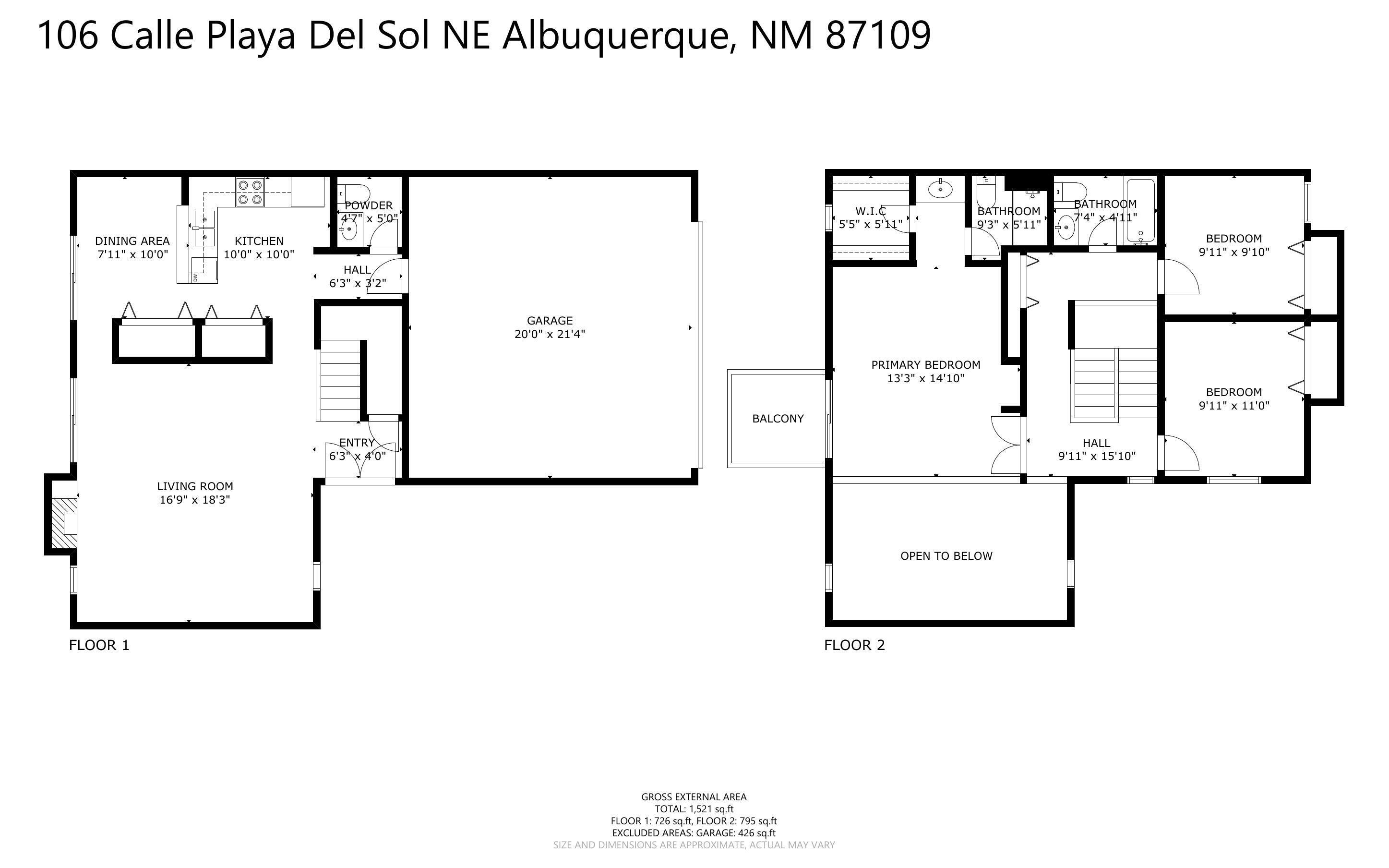 106 CALLE PLAYA DEL SOL NE Floor Plan