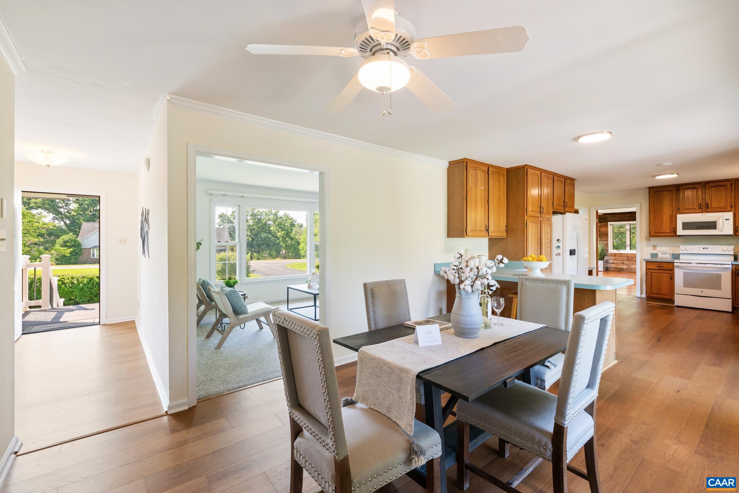 Calling all value seekers! Motivated sellers! Spend the holidays in this timeless brick beauty on 2 serene acres. Space for everyone with 5 bedrooms, main-level living, wonderful privacy, and a SUPER CONVENIENT location just 15 minutes from everything! Flooded with natural light and ready for your personal touches. Much of the 1st floor is freshly painted and offers a gracious living room, study/den, sunny eat-in kitchen, and gorgeous family room with woodstove + new HVAC, plus primary suite with adjoining home office and 4 additional bedrooms. The bright, cheerful terrace level features a 2nd primary suite, rec room, 2nd office, and another fabulous family room with wood stove. Perfect for MULTI-GEN LIVING with kitchenette potential, separate entrance, and covered patio. Expansive, newly stained rear deck is ideal for entertaining or simply soaking in the natural beauty. Neighborhood access to the RIVANNA RESERVOIR via a peaceful woodland path. Minutes to schools, shopping, dining and restaurants; close to Ivy Creek, Chris Green Lake, hiking trails, wineries and breweries. FYI: Craig-built home on Audubon Dr sold for over $1.6M in 8/2024. Fantastic opportunity - and UPSIDE - for the buyer with vision!