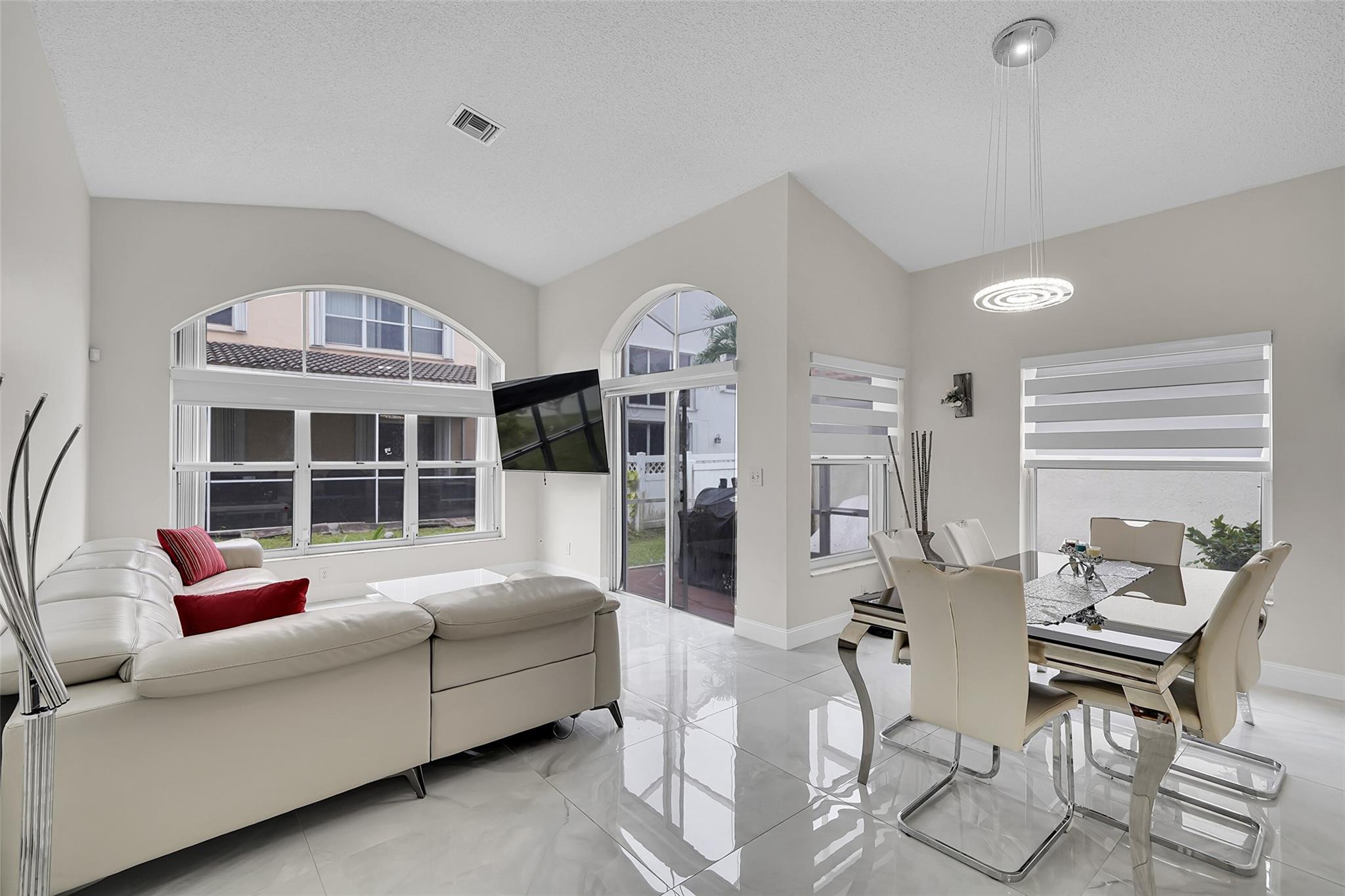 family room with natural light