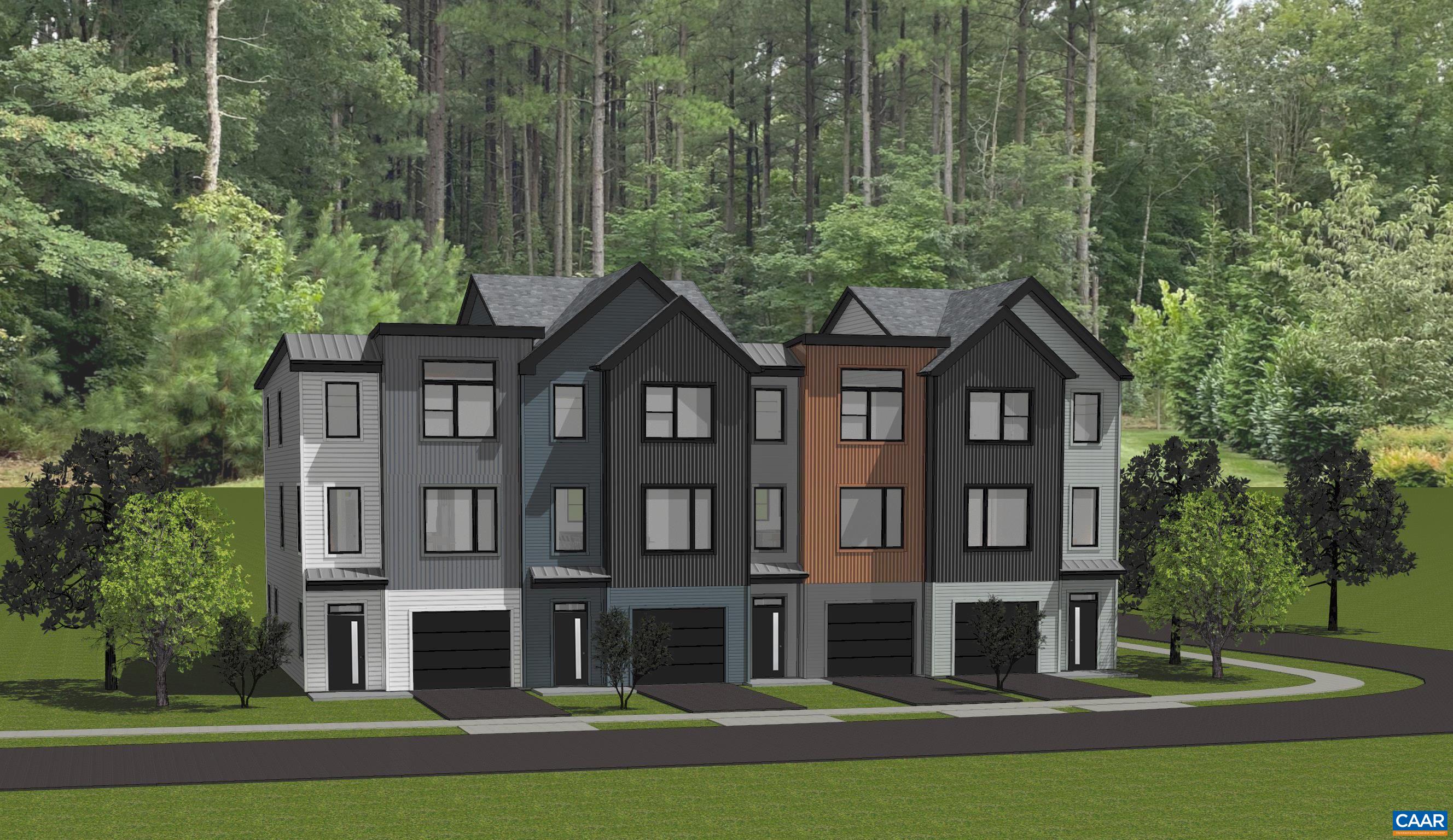 UNDER CONSTRUCTION. FEB/MARCH 26 delivery. Designer selected finishes. Welcome to urban living at its best! Located less than a mile from the University of Virginia Medical Center, Scott Stadium, public transportation, and minutes to Downtown Charlottesville, the new neighborhood of Flint Hill. The Hinton is a contemporary townhome featuring James Hardie siding with complementary accents of corrugated metal panels, creating a cohesive and modern exterior. The entry-level includes a 19x12 bedroom, a full bath and composite deck for your morning coffee. This level also includes a convenient 1-car attached garage. The main level offers an open-concept design perfect for everyday living or entertaining. The kitchen is beautifully appointed with granite countertops, stainless steel appliances, and wood flooring. An 2nd included rear composite deck extends the main level living space outdoors. The upper level features a spacious primary suite with a large shower and ceramic tile accents in the primary bath. Two additional bedrooms, a full bath, and a dedicated laundry room complete this thoughtfully designed home. Similar photos. Pearl Certification Gold. UP TO $12,000 IN CLOSING COST WITH PREFERRED LENDER, CAN USE TO BUY DOWN THE RATE.