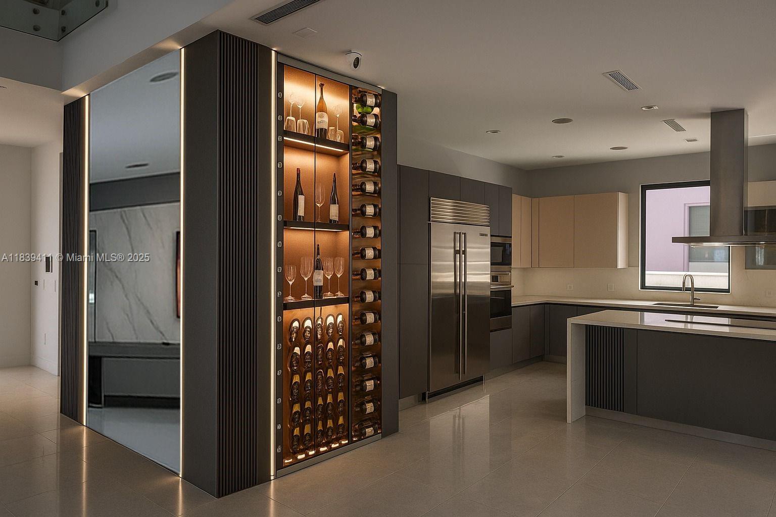 Exceptional opportunity to own a stunning 5-bedroom, 4.5-bath home on a premium corner lot in an exclusive gated community of only 59 homes with 24-hour security. Features luxury finishes, Italian kitchen with Sub-Zero appliances, and smart home system with cameras and built-in audio. Spacious patio with private pool and grill, ideal for entertaining. Three-car driveway for convenience. Upgrades underway in kitchen, family room, and cabana bath, enhancing the home’s modern appeal and value.