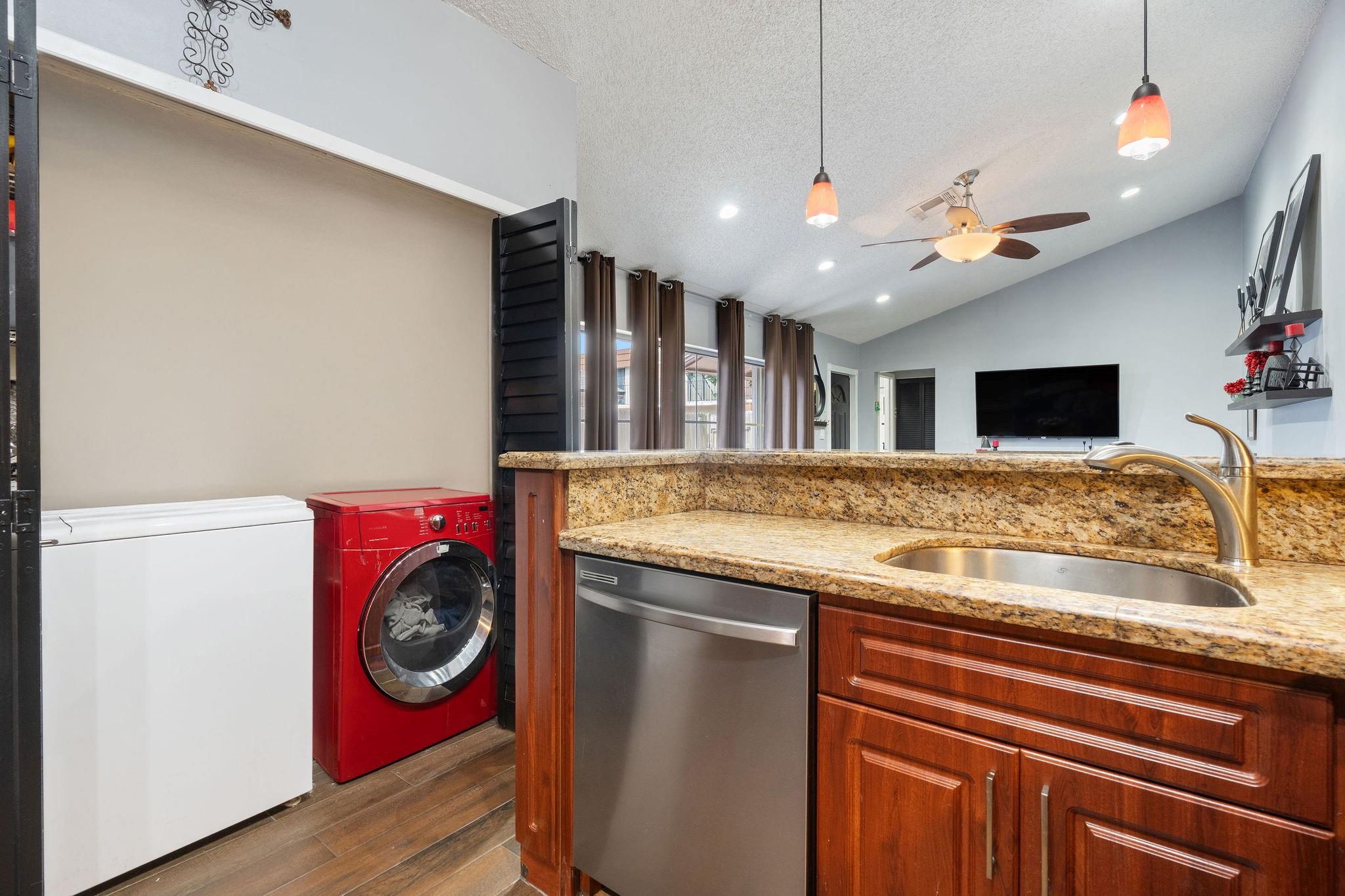Laundry Area Staged to be empty
