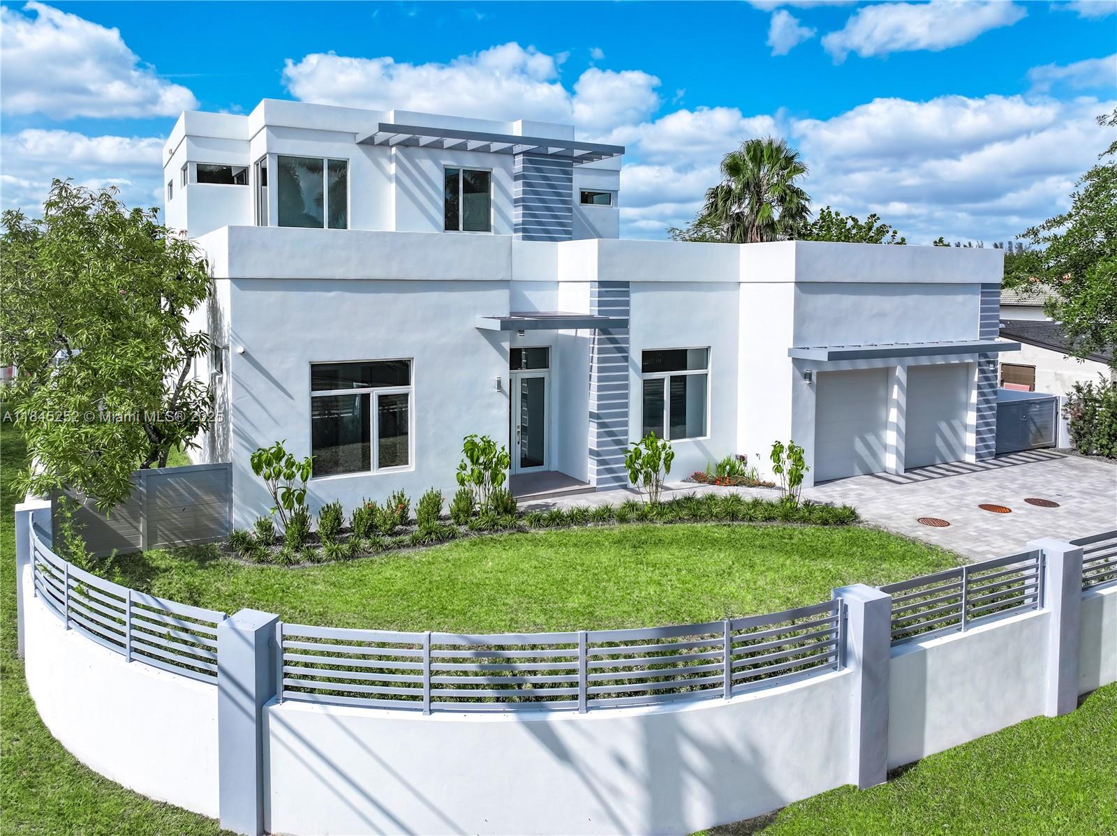 New, improved price. Experience luxury living in this NEW construction, rare, NO-HOA, 2-story modern home in Doral’s Vanderbilt Park. With 3,617 SF living, this CBS “BUNKER” is built with reinforced concrete block & steel- across walls, columns/tie beams, and ROOF. Engineered to withstand hurricanes/natural disasters. Offers 5B/4.5Ba, 12’ ceilings, impact windows/doors, security cameras/alarms, open-concept layout, smart-home/elevator capabilities & luxury finishes. Gourmet kitchen w/ pro-grade stainless appliances & walk-in pantry. Master suite enjoys his-&-hers closets & pool views. Corner lot, resort-style pool/spa, built-in grill, & concrete fence. Near airport, Brickell, top schools, major expressways & CityPlace Doral. Far away from Doral Dumpsters.