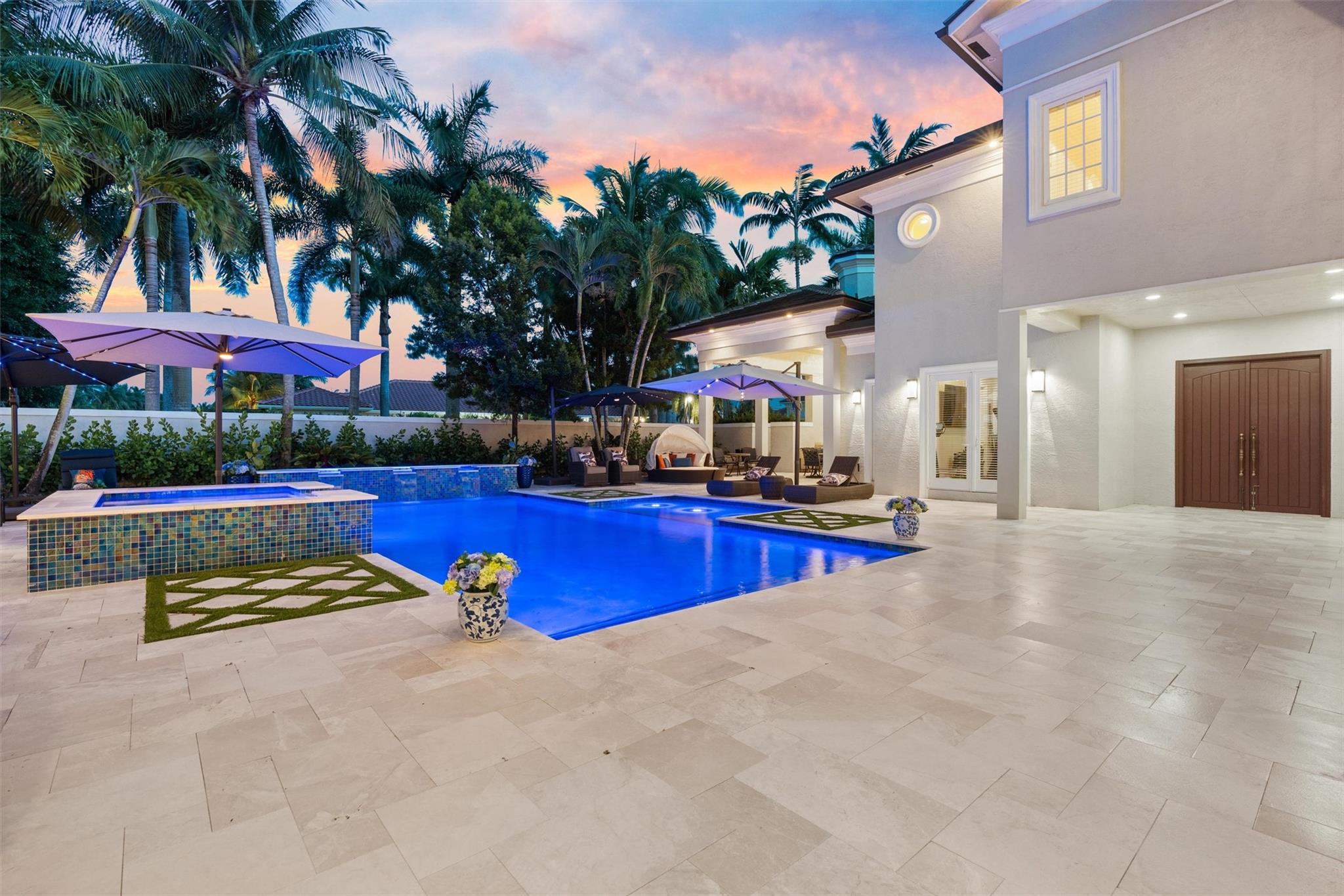 Marble Patio and Pool Area