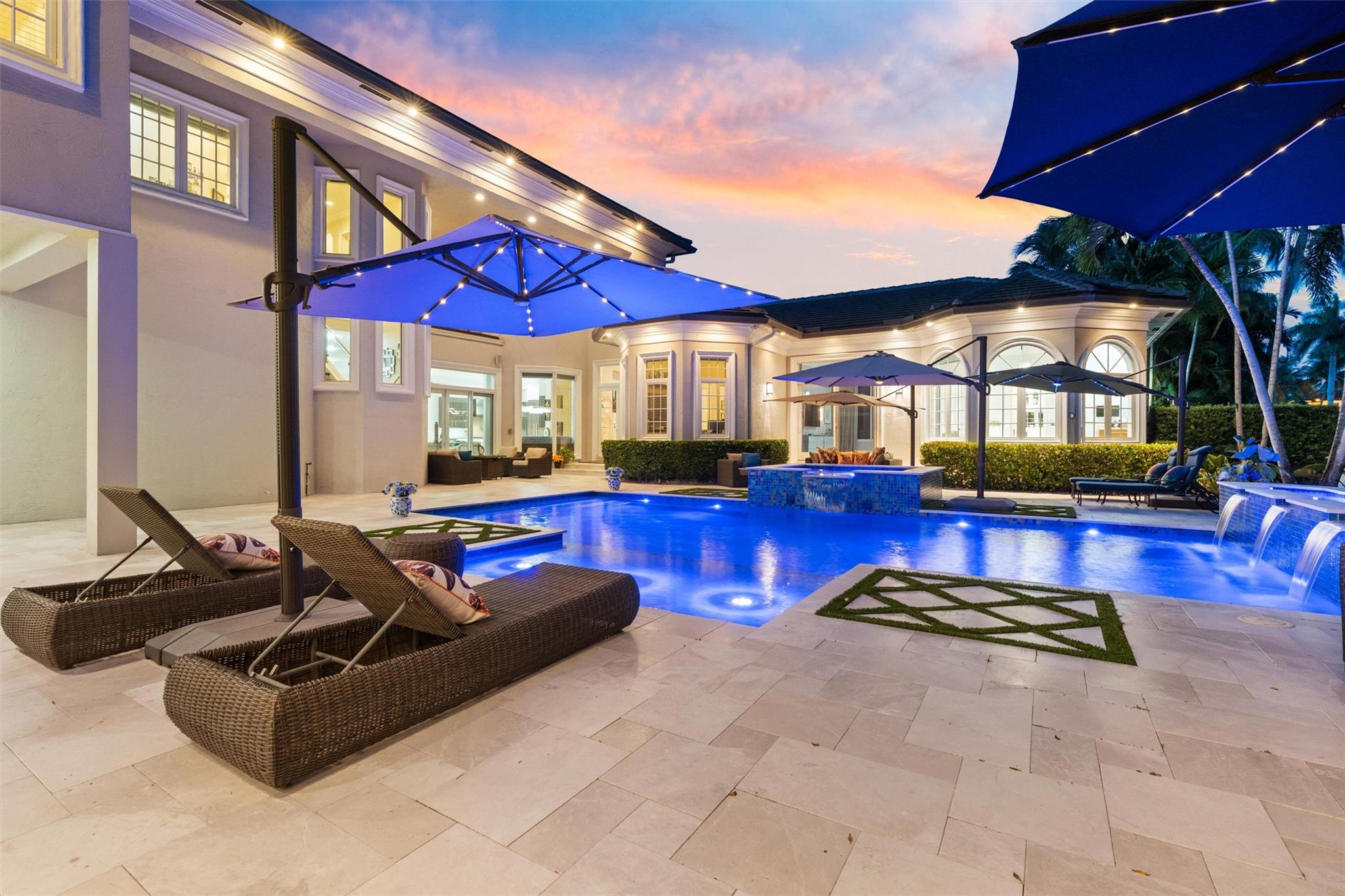 Marble Patio and Pool Area