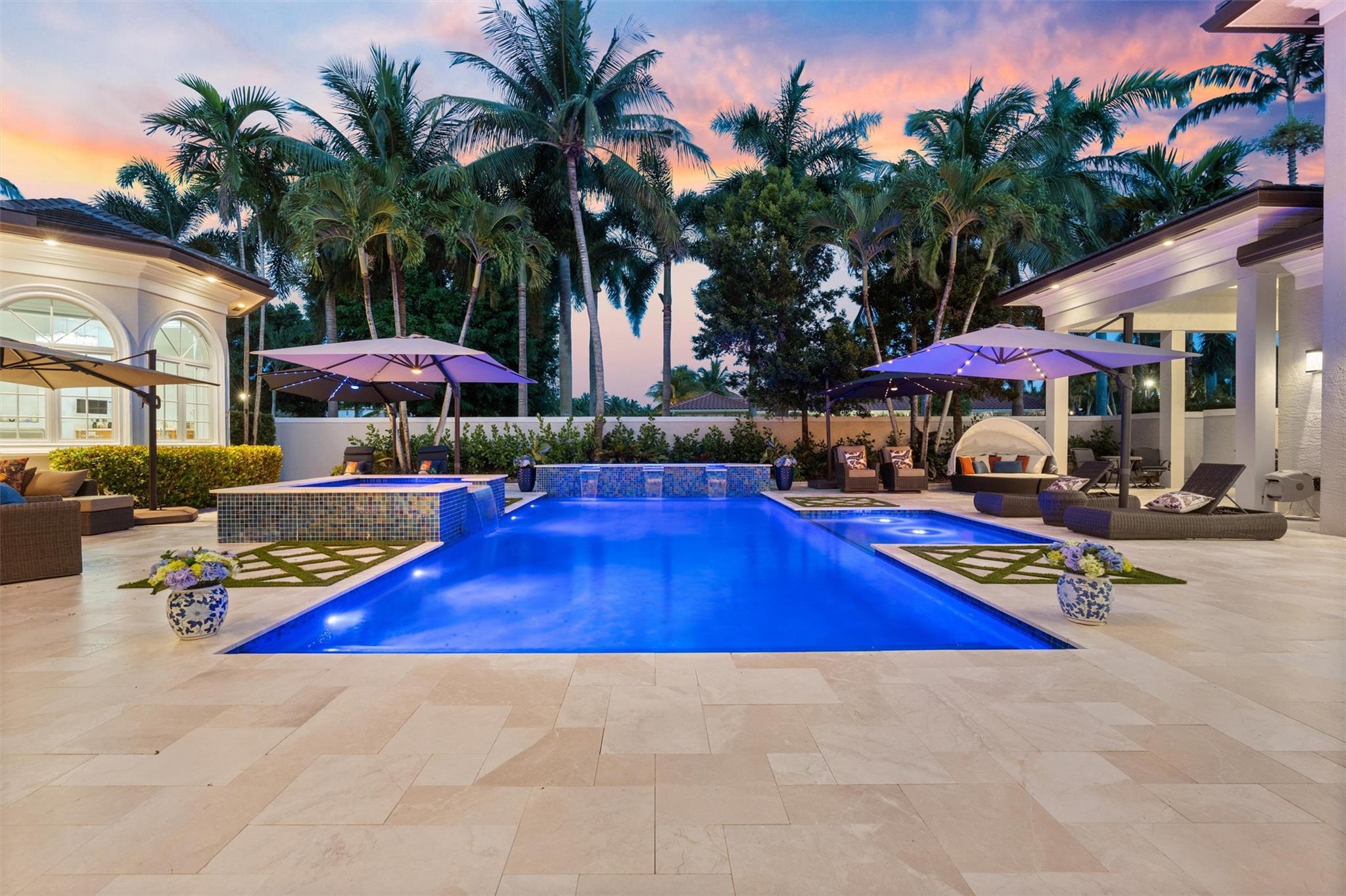 Marble Patio and Pool Area
