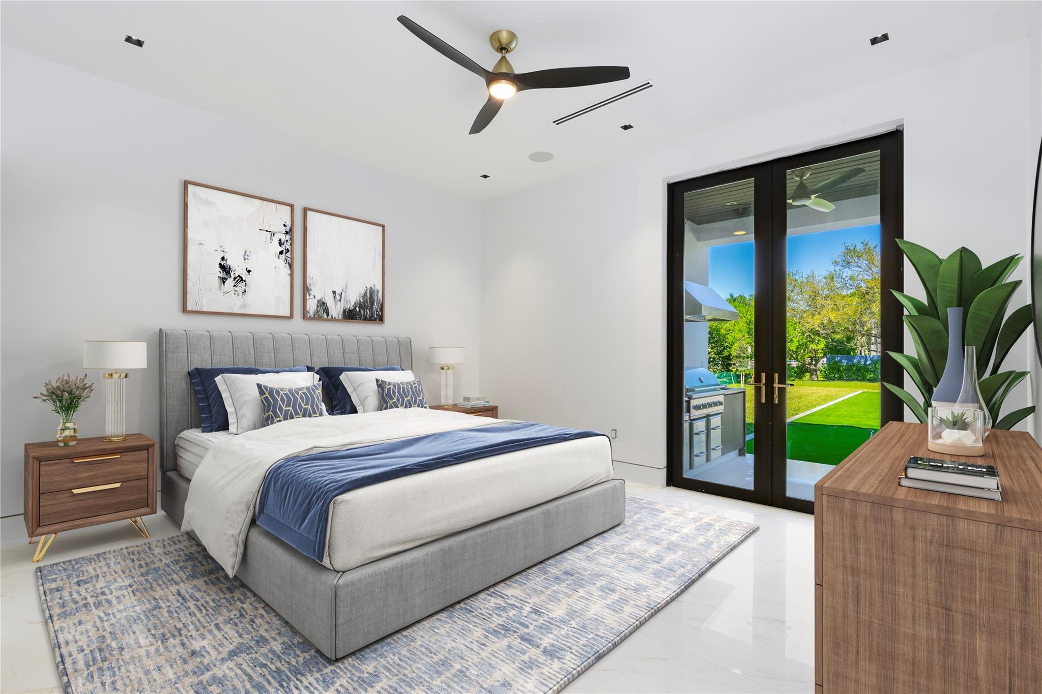 5th Bedroom with Balcony (Downstairs)