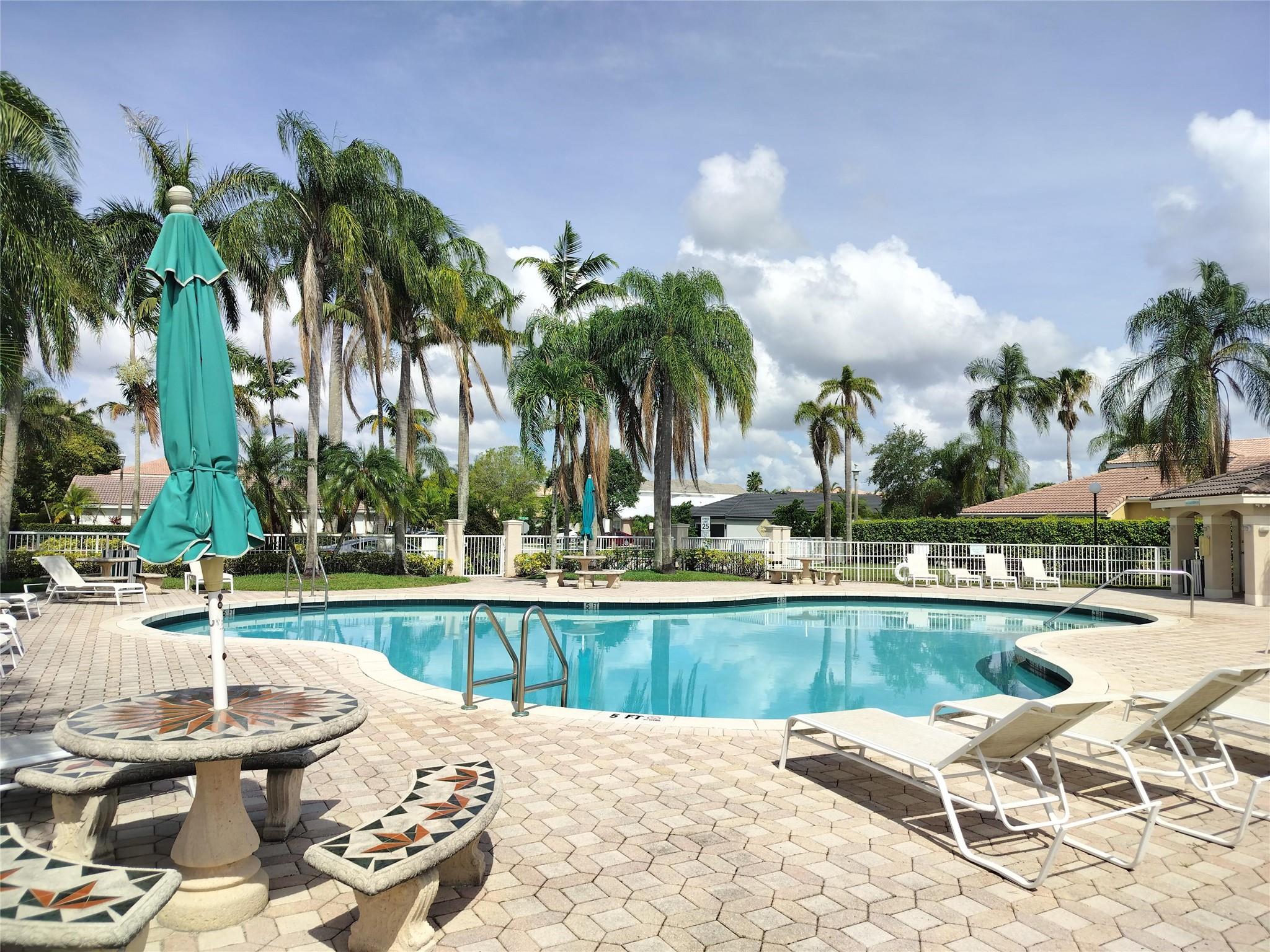 community pool within a 3 minute walk