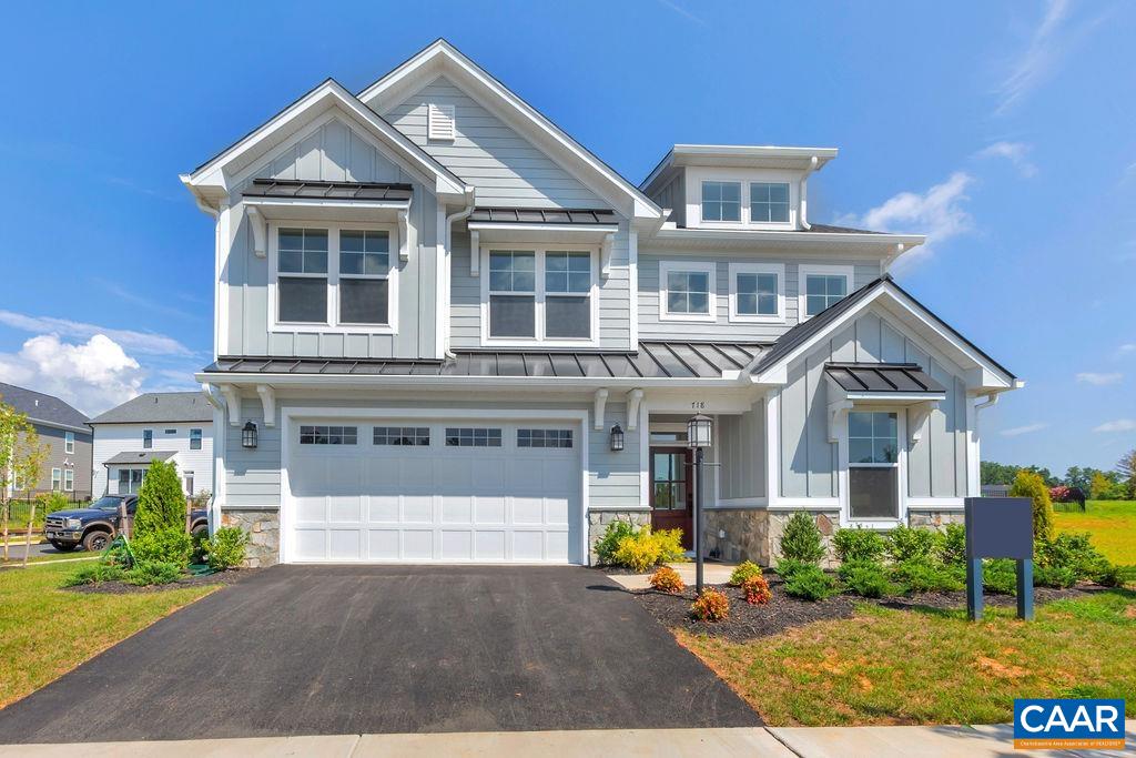 The Aspen floor plan is now available to personalize in Belvedere, set on a cul-de-sac homesite with an estimated 7–8 month build time. Must haves like a private study, walk-in pantry, and drop zone complete the main level in addition to a large kitchen that flows conveniently into the family room and dining area. The upstairs showcases an airy loft perfect for a play room, second family room, or work from home space, 4 bedrooms, spa-like baths, a luxurious owner's suite + the added convenience of a connected laundry room. Numerous options are available to custom tailor this home to meet the way you want to live. This floor plan is open and airy, with an impressive list of included features including a gourmet kitchen, walk-in pantry, gas fireplace, and more!  Belvedere offers an array of amenities, including access to parks, close proximity to the Rivanna trailhead, the nearby SOCA Fieldhouse, a dedicated dog park for pet owners, and enchanting playground areas.  Pricing varies by elevation. Lot premiums may apply. Photos are of similar home and may show optional upgrades.