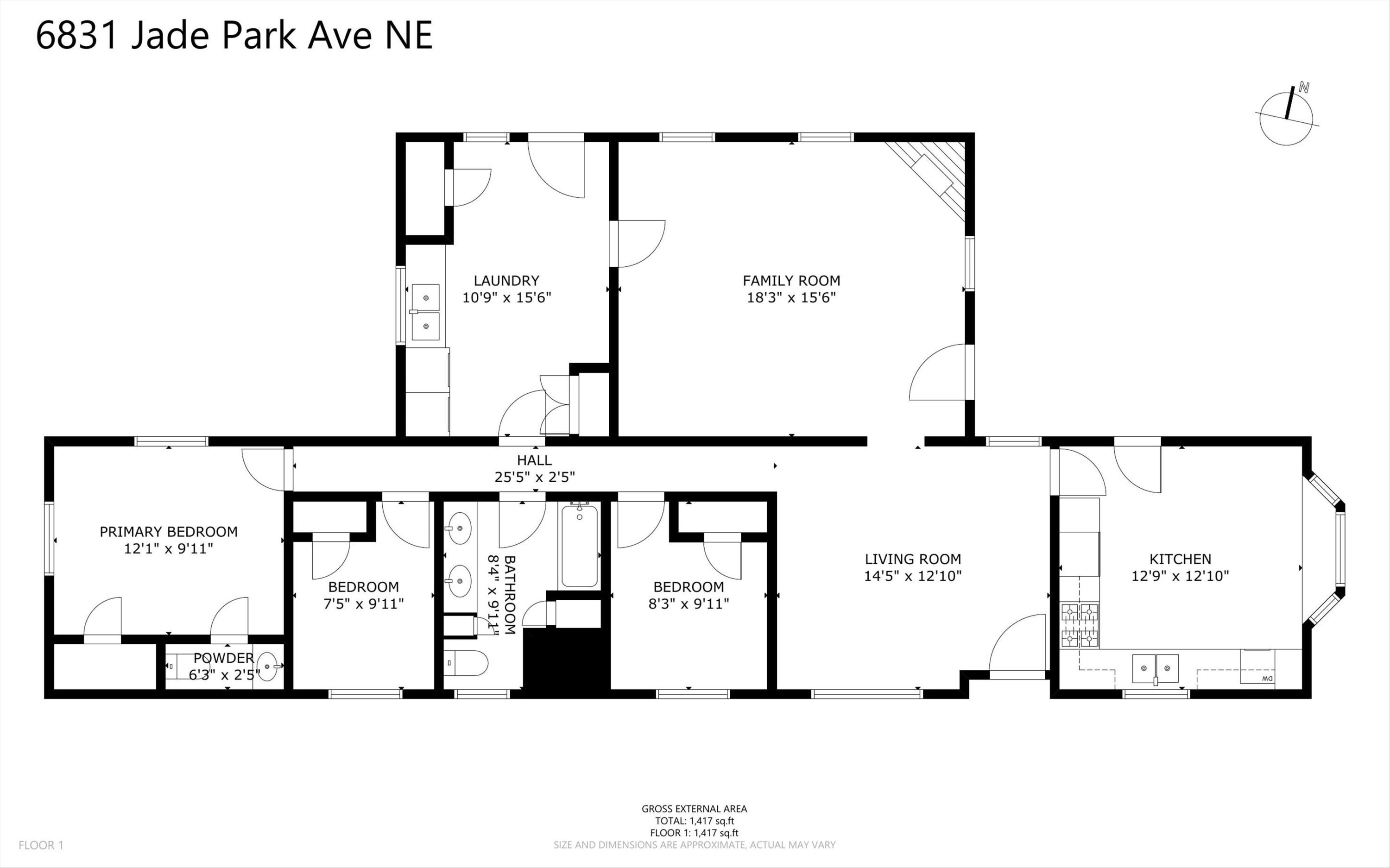 6831 JADE PARK Avenue NE Floor Plan