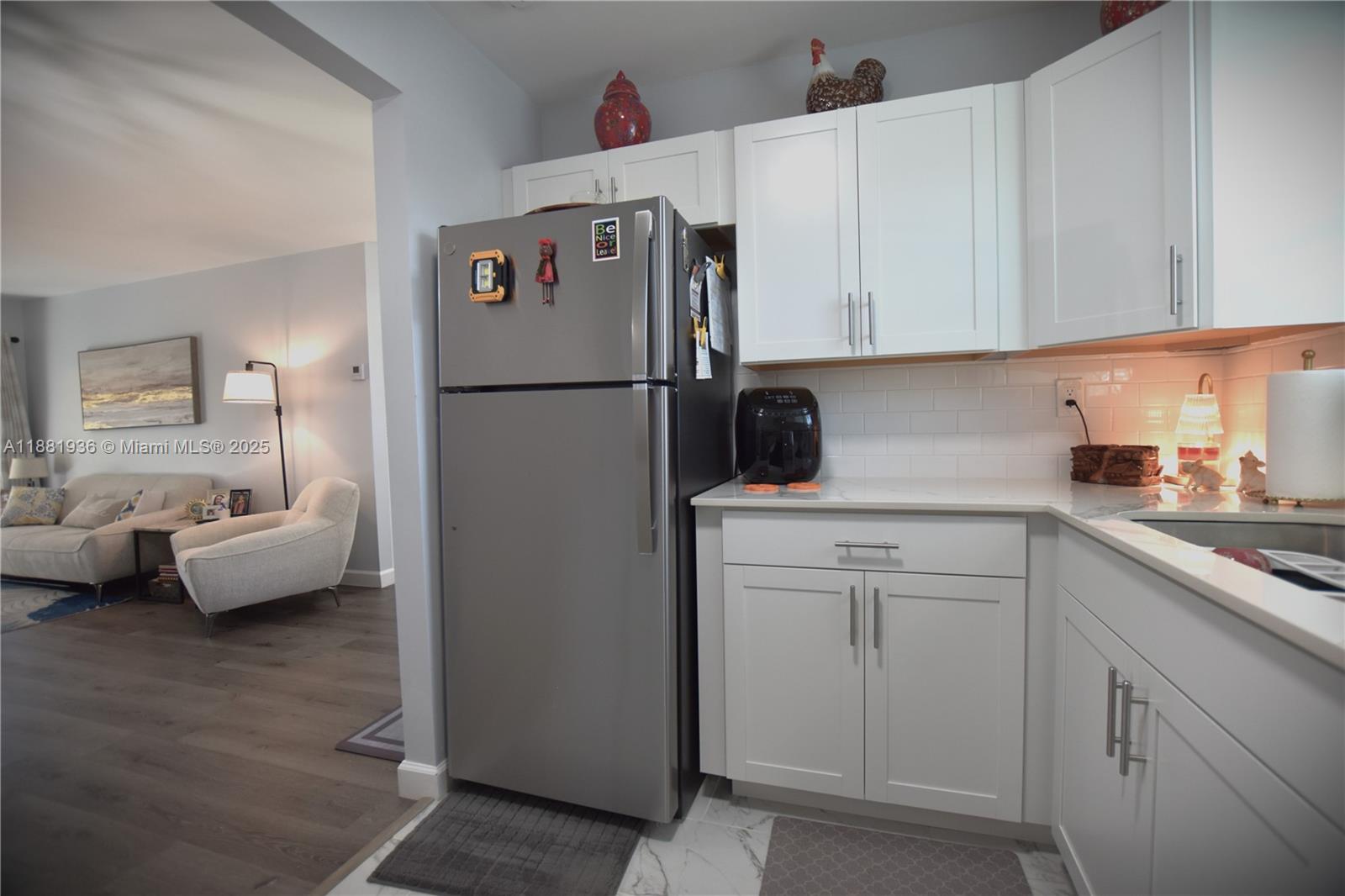 Modern kitchen with designer features at 2572 Emory Dr - Condo in West Palm Beach