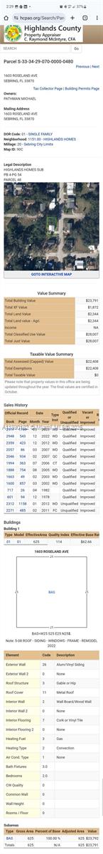 Homes for sale in Sebring, FL | 1603 Roseland, Sebring, FL 33870 | MLS# A11890192