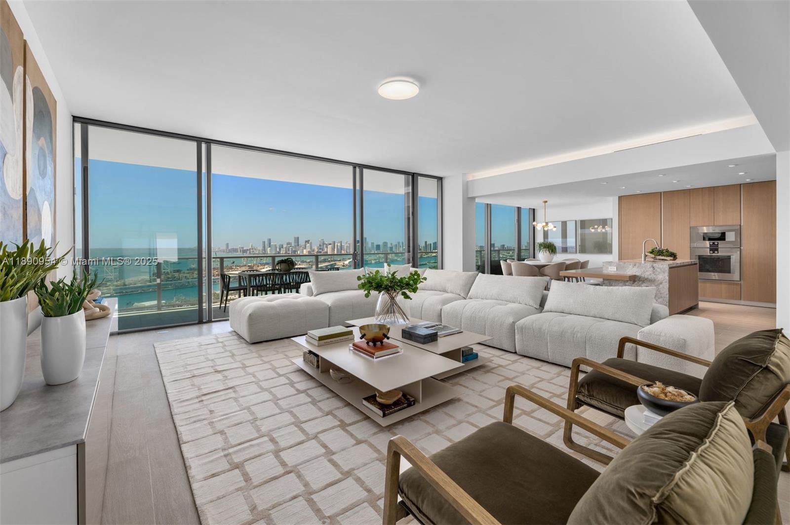 Welcome to Canopy Residence 4202, a stunning 3,000 sq. ft. sky-high retreat on the 42nd floor. This 3-bedroom, 3.5-bathroom + den residence boasts an impressive 95 linear feet of unobstructed views, showcasing Miami’s most coveted islands and breathtaking downtown sunsets. Five Park Miami Beach—the tallest tower in Miami Beach—sets a new standard with an exceptional suite of amenities, including a resident-only, full-service beach club, in-room dining, Café Flora, spa and salon services, screening room, working lab with private offices, and more. Two dedicated Escalade house cars provide transportation to your destinations in Miami Beach and the beach club. Experience elevated living at Five Park.