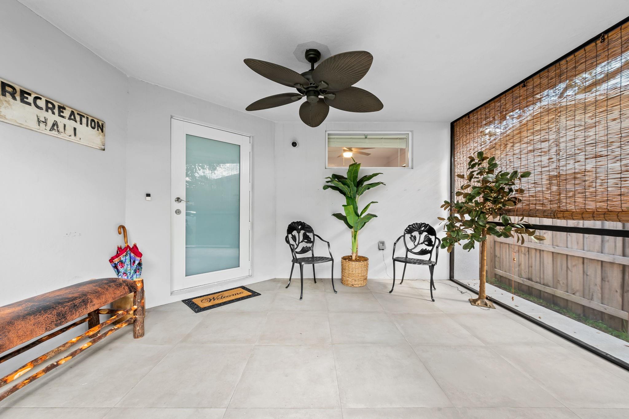 Large Patio welcomes your guests.