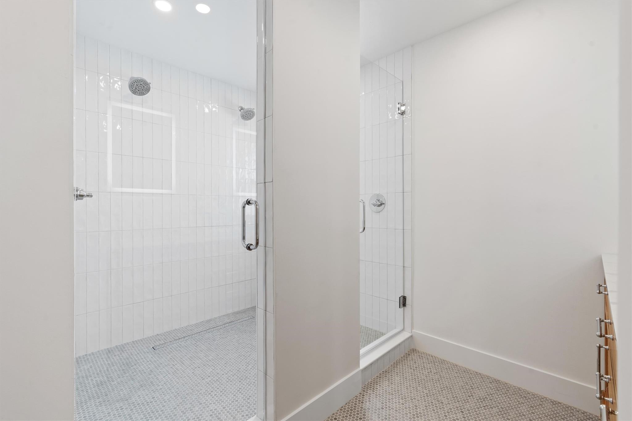 Upstairs Second Primary Shower with Dual Shower Heads