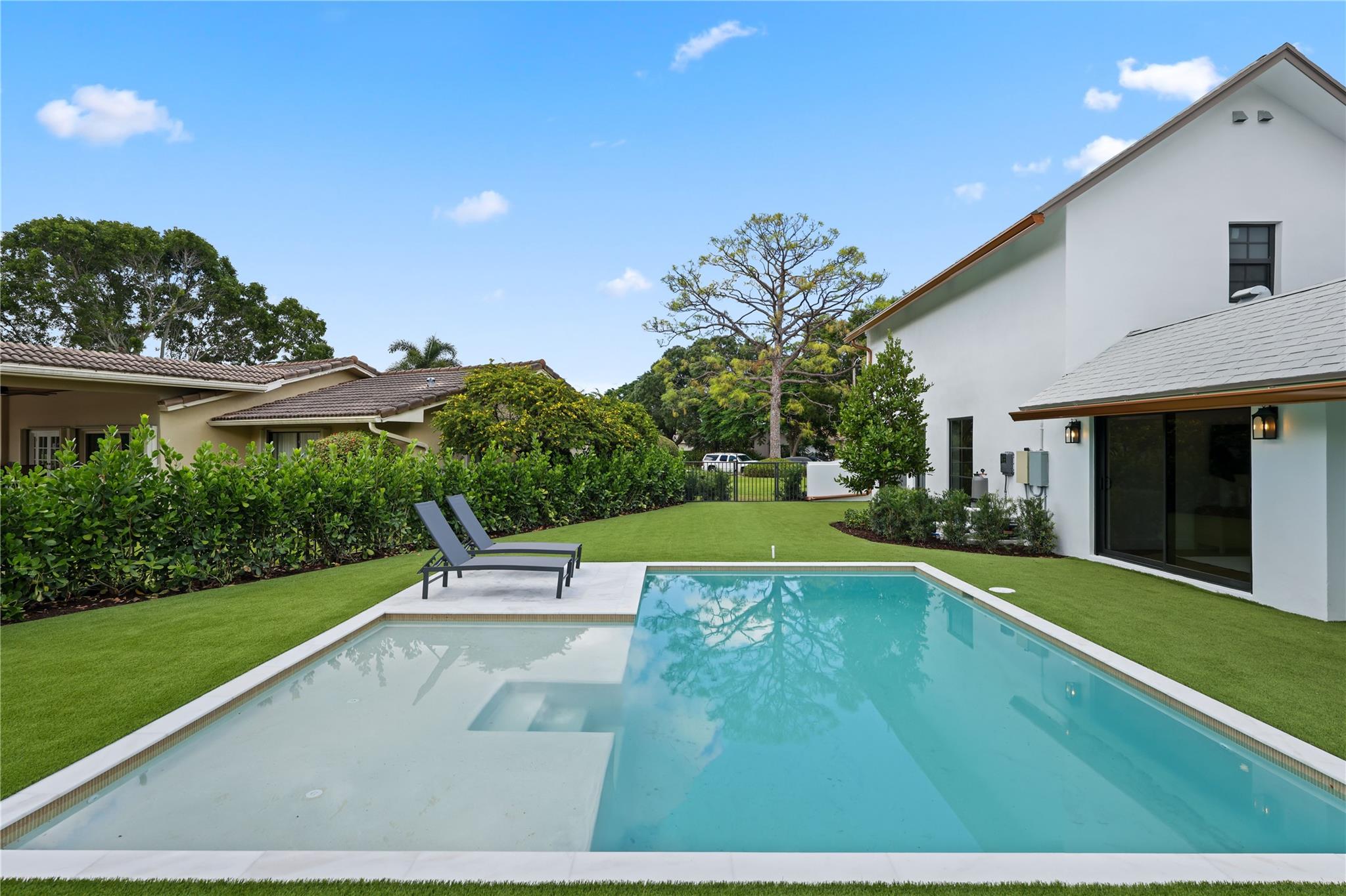 Salt Water Pool with Sun Shelf and Deck Jets