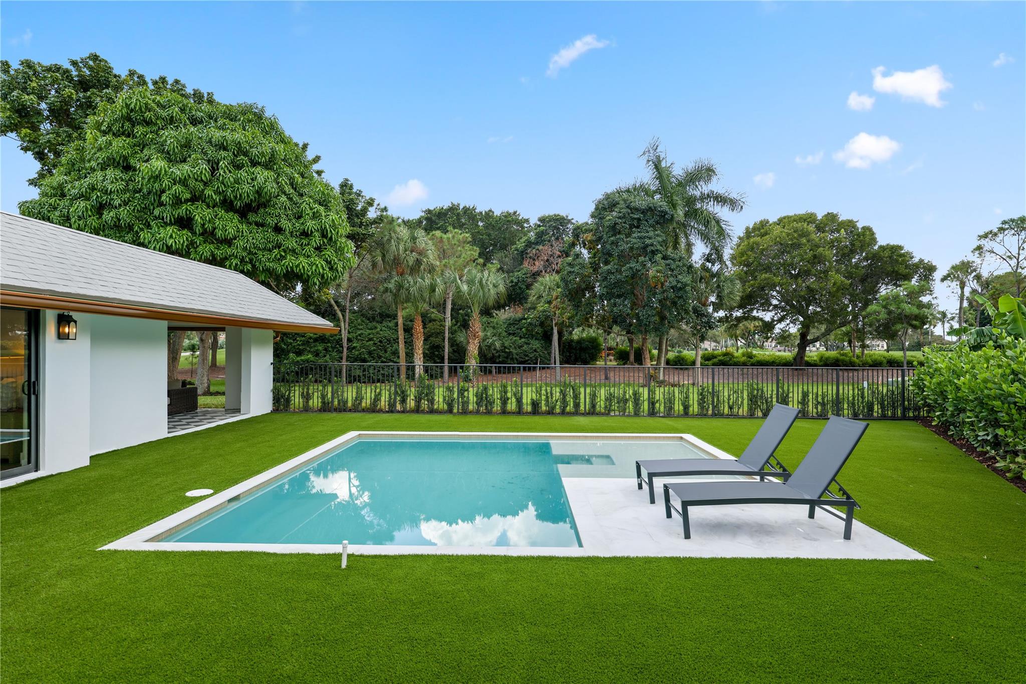 Salt Water Pool Facing Golf Course