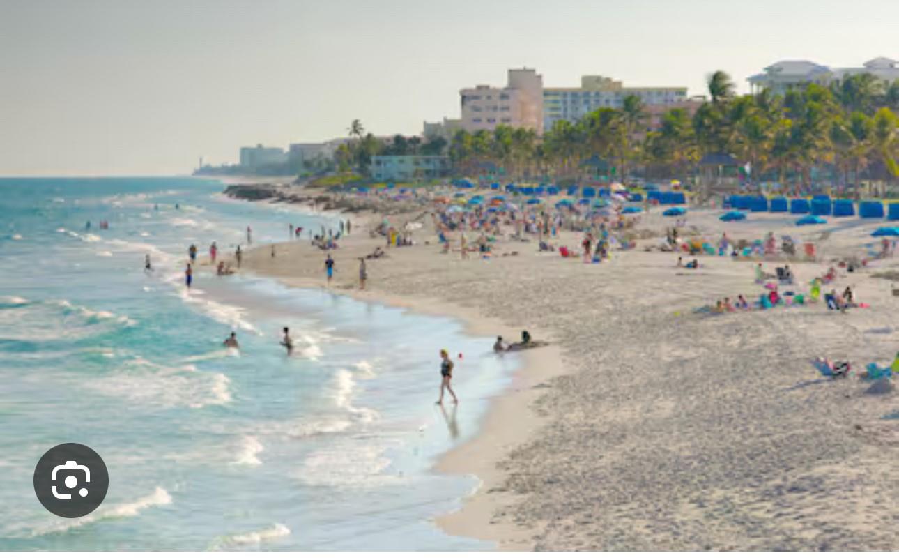 Deerfield Beach with its shaded palm trees/grass and wonderful clear water. Hate the sun, but love the beach???? No umbrellas necessary. No sand on your feet. Just grass, shade and a wonderful breeze. Feeling lazy??? The same breeze is at your backyard waiting for you