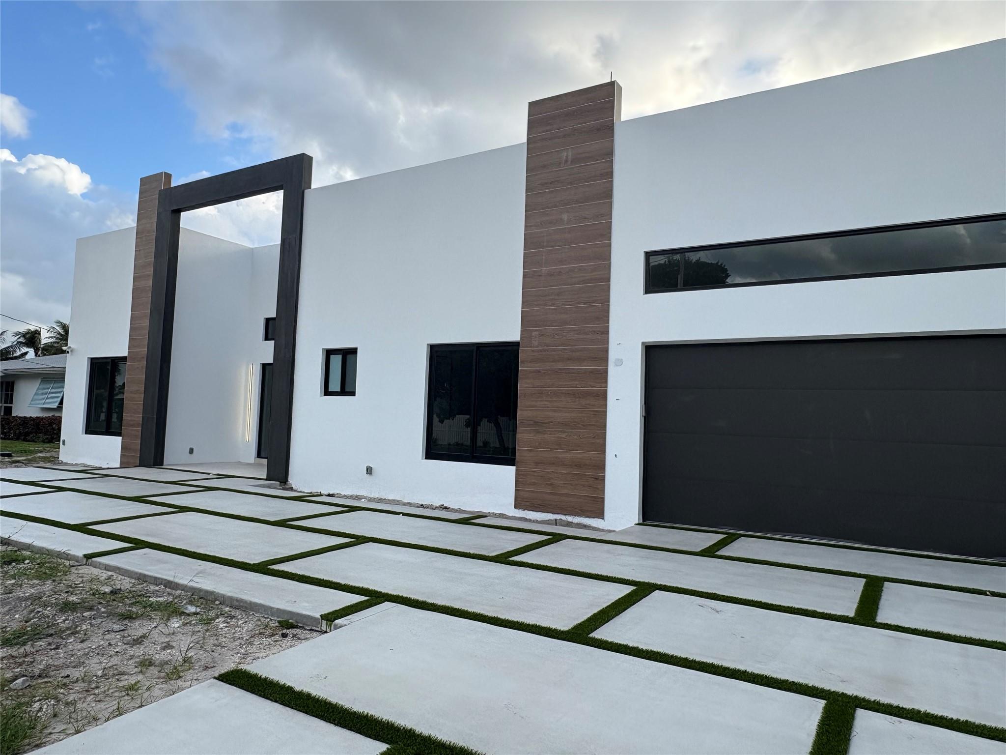 Front view from the garage side