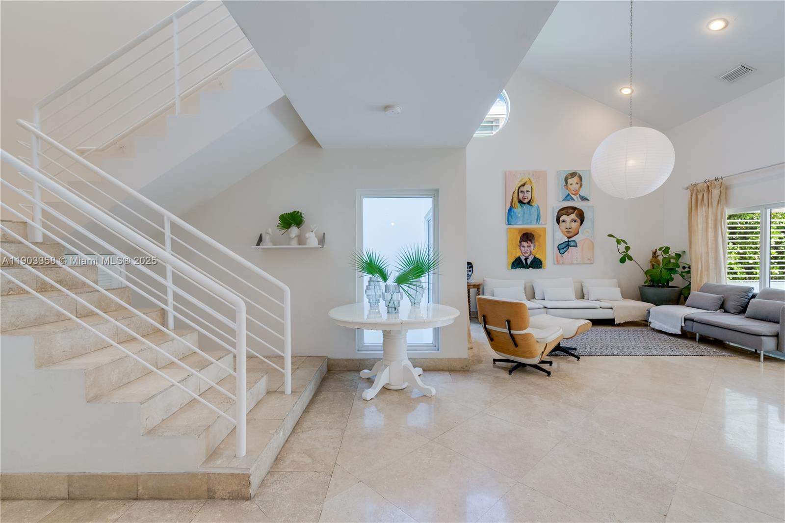 Key Biscayne Single-Family Home

Elevated two-story residence featuring a circular driveway, Tesla charger, and a two-car covered carport. The home welcomes you with a bright reception area overlooking the pool, seamlessly connected to a spacious family room.

Enjoy formal dining, a beautiful sun-filled atelier/family space with direct pool views, and a gourmet kitchen in a refined light-blue palette. The property also includes staff quarters and a laundry room.

Offering four ensuite bedrooms, this home provides a unique array of independent living and working spaces — ideal for a modern family seeking comfort, privacy, and functionality. Outfitted with hurricane-impact windows throughout.