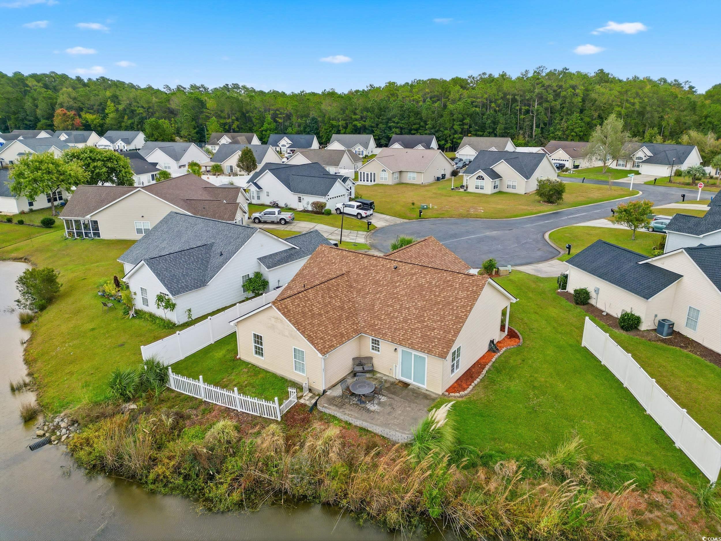 Aerial view of residential area