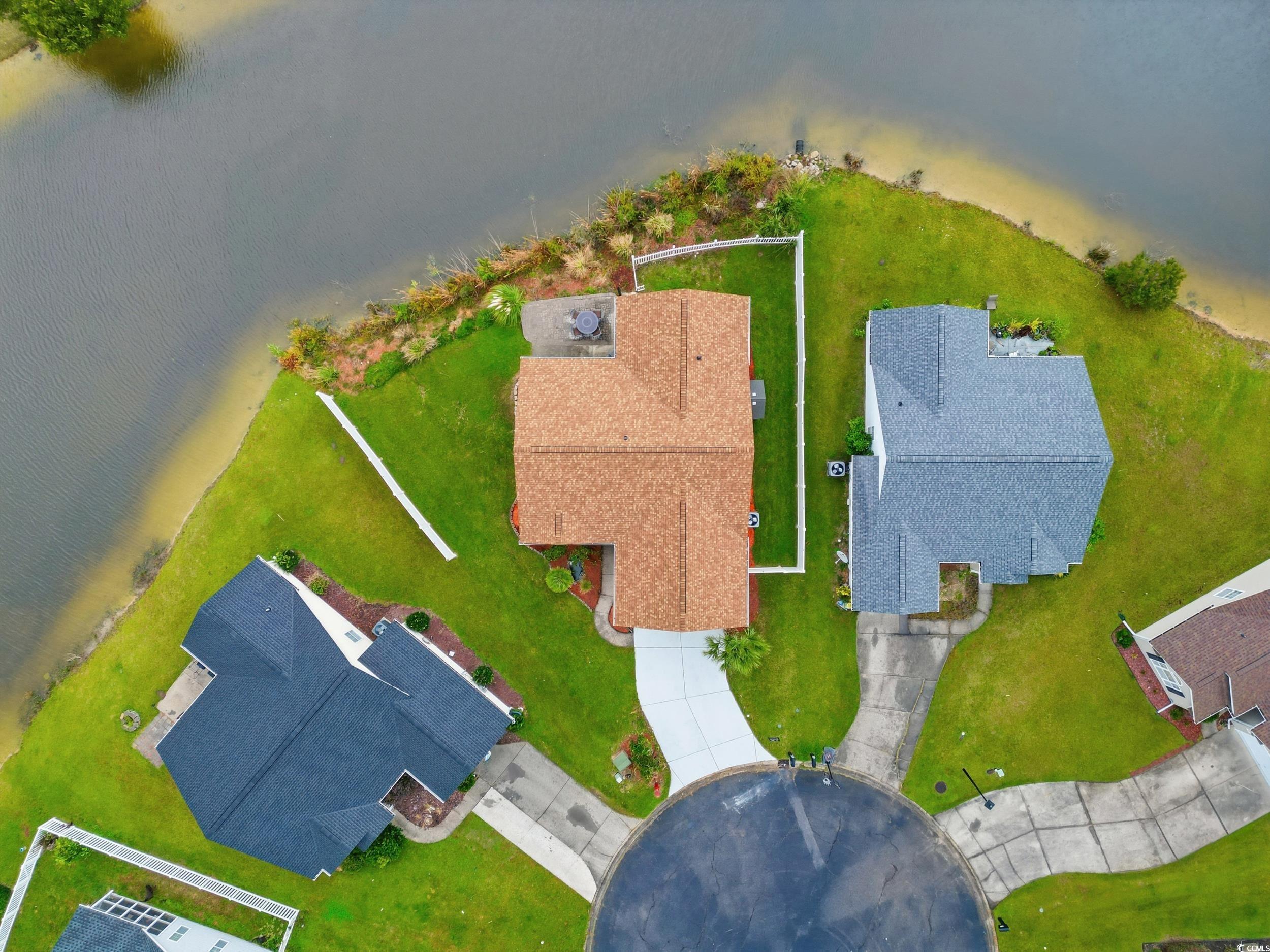 Aerial view of residential area