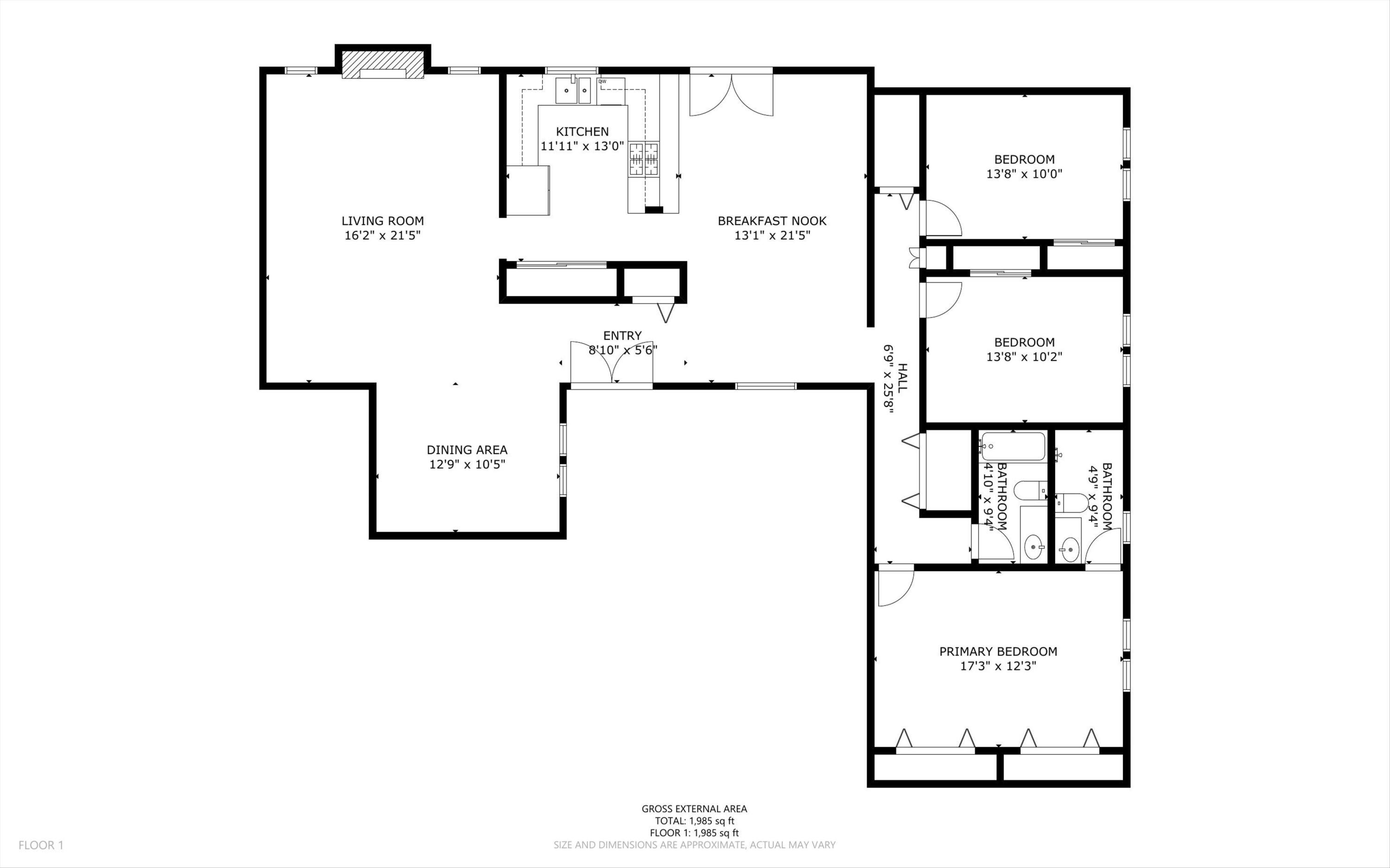 8501 Bellehaven Place NE Floor Plan
