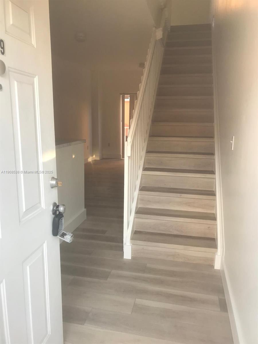 Great Location in the heart of Miami and all the action but in a quiet and nice street. Gated 2 Story building with covered parking. The apt. has Kitchen, living area and half bathroom downstairs and bedroom, full bathroom . *** Washer and dryer upstairs***. Easy to show!!!!