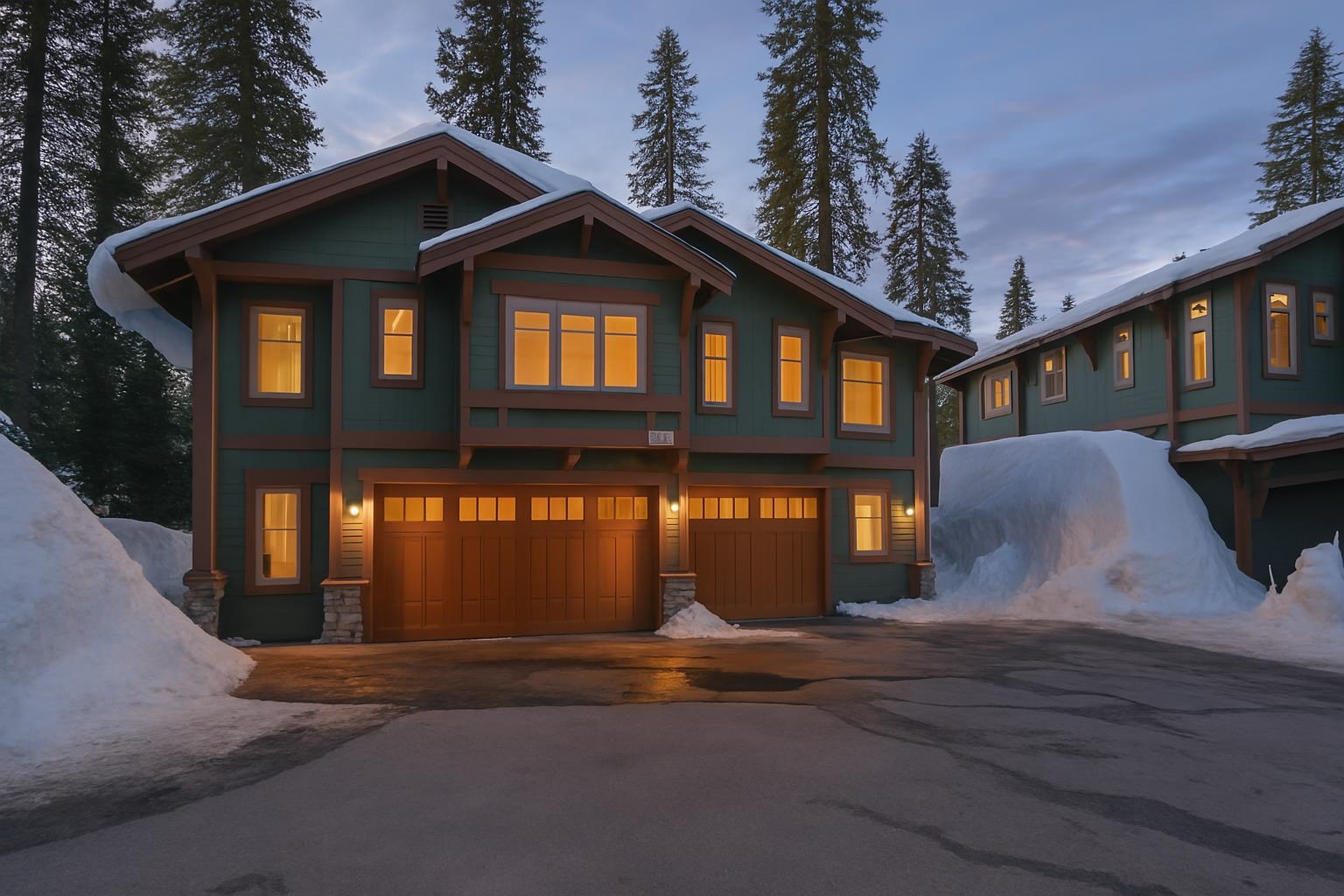 Spacious, Ѕunlit Μοuntаin Rеtreаt — Perfect for Multiрle Fаmilies! Welcome to your Mammoth getaway—just down the street from Canyon Lodge and steps from the town’s scenic bike path. This bright and spacious 4-bedroom + den, 3-bath townhome offers exceptional comfort, flexibility, and room to gather. With vaulted ceilings, large windows, and abundant natural light, the open-concept living area feels expansive and inviting—ideal for relaxing after a day on the mountain or entertaining a crowd. Designed with multiple families or groups in mind, this home features four well-sized bedrooms plus a den, creating plenty of privacy and sleeping options. Two of the bedrooms open to private decks, while the main living area flows seamlessly into a chef’s kitchen with granite countertops and stainless appliances. You’ll love the oversized 2-car garage and the largest driveway in the complex, providing rare extra parking for guests, boats, or SUVs. With only four units in the HOA, this townhome lives more like a single-family home—quiet, private, and easy to maintain. Other highlights include Hunter Douglas roller shades (installed 2022), hardwood floors, a large laundry room with extra storage and a wine fridge. Centrally located between Canyon Lodge, the Village, and the bike path, this home is a perfect base for year-round adventure. With low HOA dues and nightly rental potential, it’s a rare combination of size, convenience, and value in Mammoth.