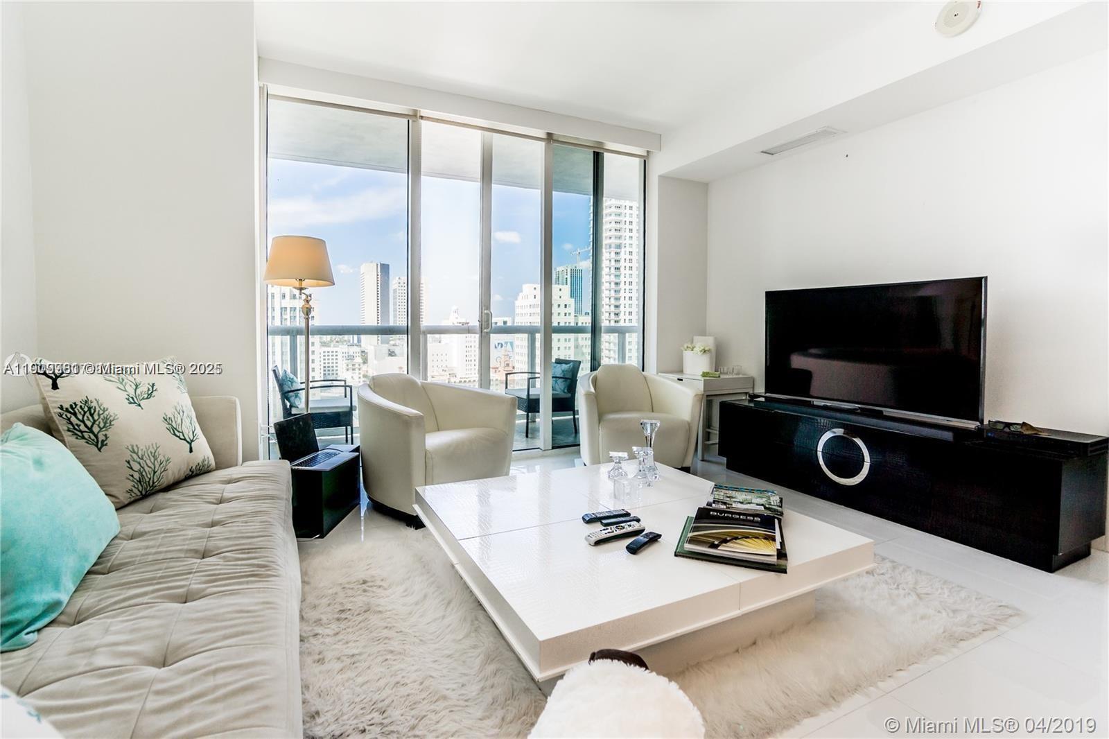 Welcome to your luxurious condo in the heart of Miami! This stunning Fully Furnished 1/1 unit boasts a sleek and modern design. W/ floor to ceiling windows, breathtaking views of downtown Miami, large balcony. Contemporary Italian style kitchen w/ granite countertop, stainless steel appliances. Impressive amenities, w/ a pool deck, infinity edge pool, daybeds, and cabanas. The club room offers a warming kitchen, billiards, and bay views, perfect for entertaining guests. The spa and fitness center overlooks the bay and includes meditation rooms and Pilates. Located in the bustling downtown area, just steps away from Bayfront Park, Kaseya Arena, the Performing Art Center, Metromover/Metrorail, Bayside etc. Don't miss out on this incredible opportunity to live in luxury in the heart of Miami!