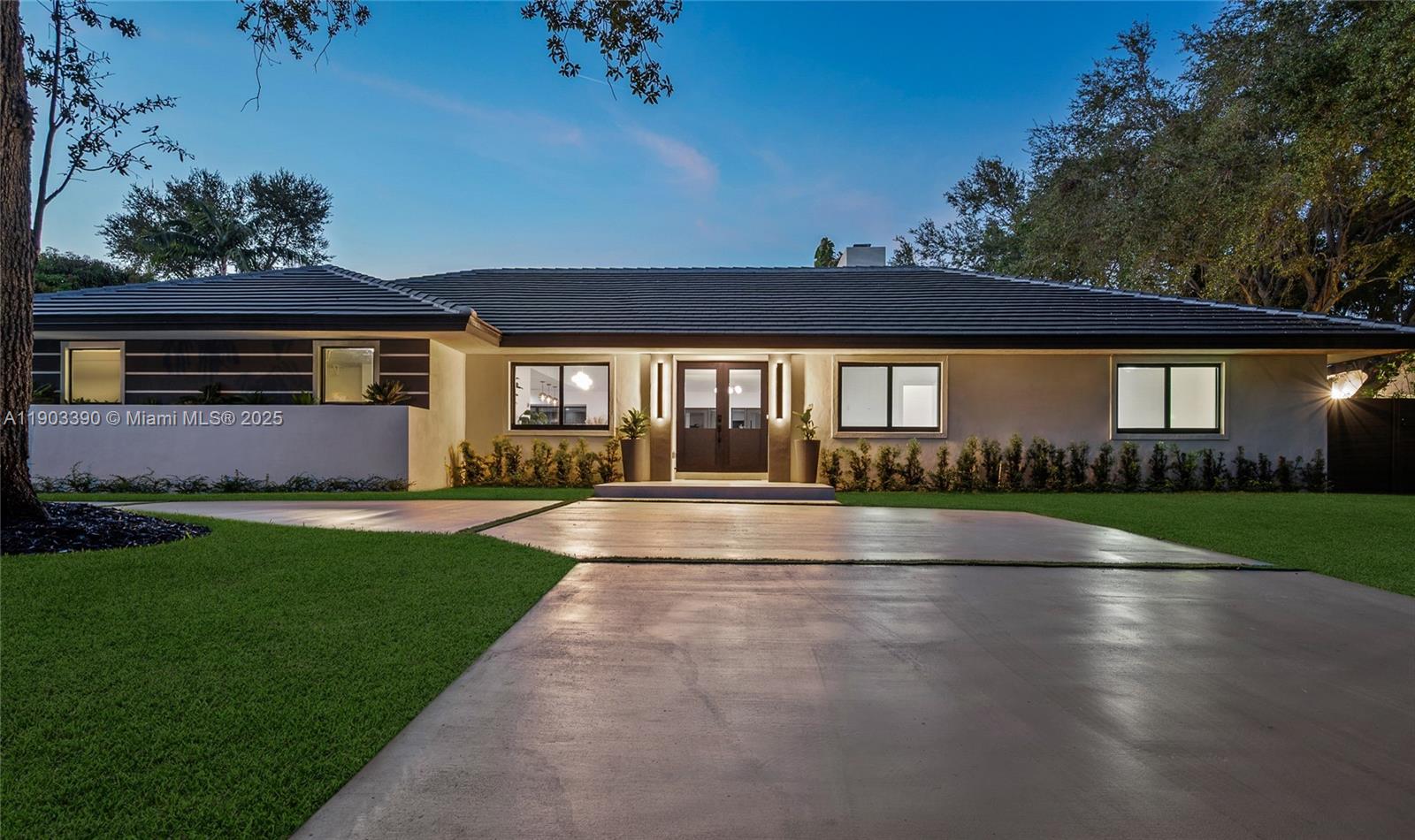 Designer renovated 6bd/4bth Pool home + spacious master loft, soaring ceilings, and expansive living areas. All-new roof, electrical, plumbing, HVAC, impact windows, driveway, fence, and irrigation system. Everything NEW. Huge covered terrace. Custom built-in shelving w/ soft accent lighting. Kitchen & baths w/modern finishes, every room with custom closets. Spacious laundry room. Huge backyard is a personal oasis w/ a modern heated pool & jacuzzi. Walk to Palmer Trinity or short drive to Westminster, Alexander Montessori and best schools in Miami. Be the 1st to enjoy this turnkey residence, simply unpack & enjoy!