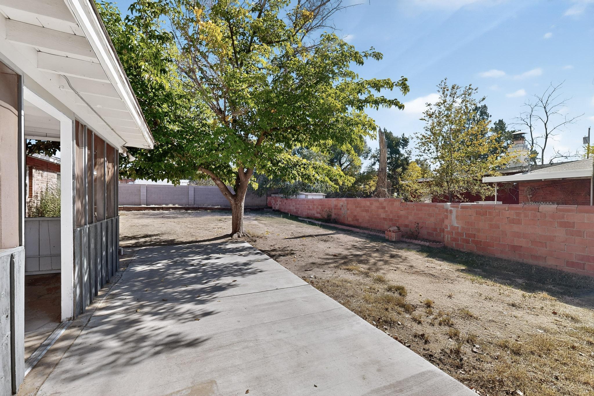 8802 Candelaria Road NE Backyard