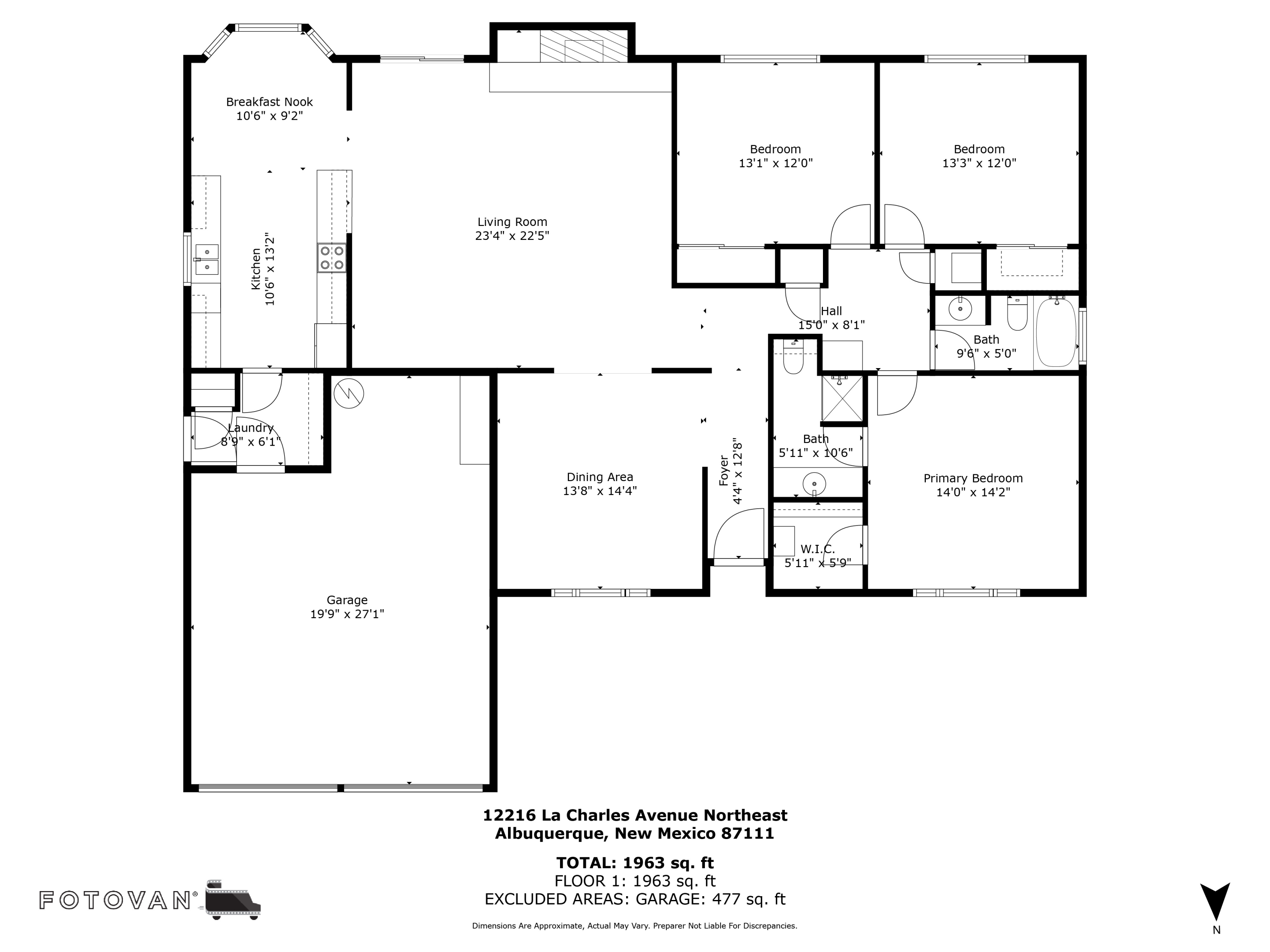 12216 La Charles Avenue NE Floor Plan