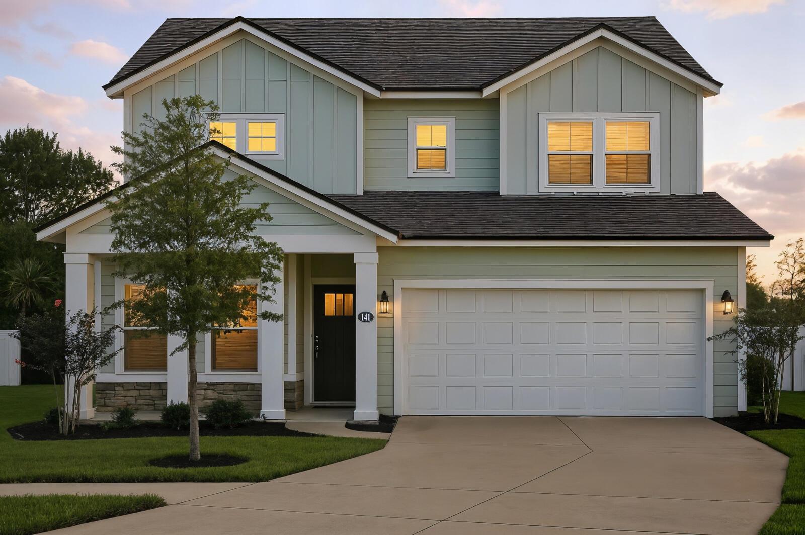 This isn't just a house -- it's the one that makes you stop scrolling! Set at the end of a quiet cul-de-sac in the coveted gated community of Grand Landings, this home pairs striking style with everyday function and delivers on the details that matter most: water views, flexible living space, and a true chef's kitchen that anchors the heart of the home. Downstairs, you'll find open, airy living with luxury vinyl plank flooring and a show-stopping kitchen featuring 42'' gray cabinetry, a sleek hood range, built-in microwave/oven combo, quartz counters, coffee bar, and a massive island made for everything from dinner parties to science projects. One full bedroom and bath on the main level offers privacy for guests or the perfect work-from-home setup. Upstairs, the loft is plumbed and ready for a wet bar &#x14; whether your vibe is game night or movie marathons. The primary suite is generously sized with tray ceilings, oversized walk-in closets, and a spa-inspired bath complete with dual shower heads (including a ceiling-mounted rain shower for the ultimate luxury). Outside, the fully fenced yard is ready for a pool, garden, or just your favorite patio setup &#x14; all overlooking peaceful water views. Add in community amenities like a resort-style pool and fitness center, and you've found the rare mix of location, layout, and lifestyle. This home is dialed in and move-in ready &#x14; all that's missing is you. Come make this house your home &#x14; your next chapter starts here.