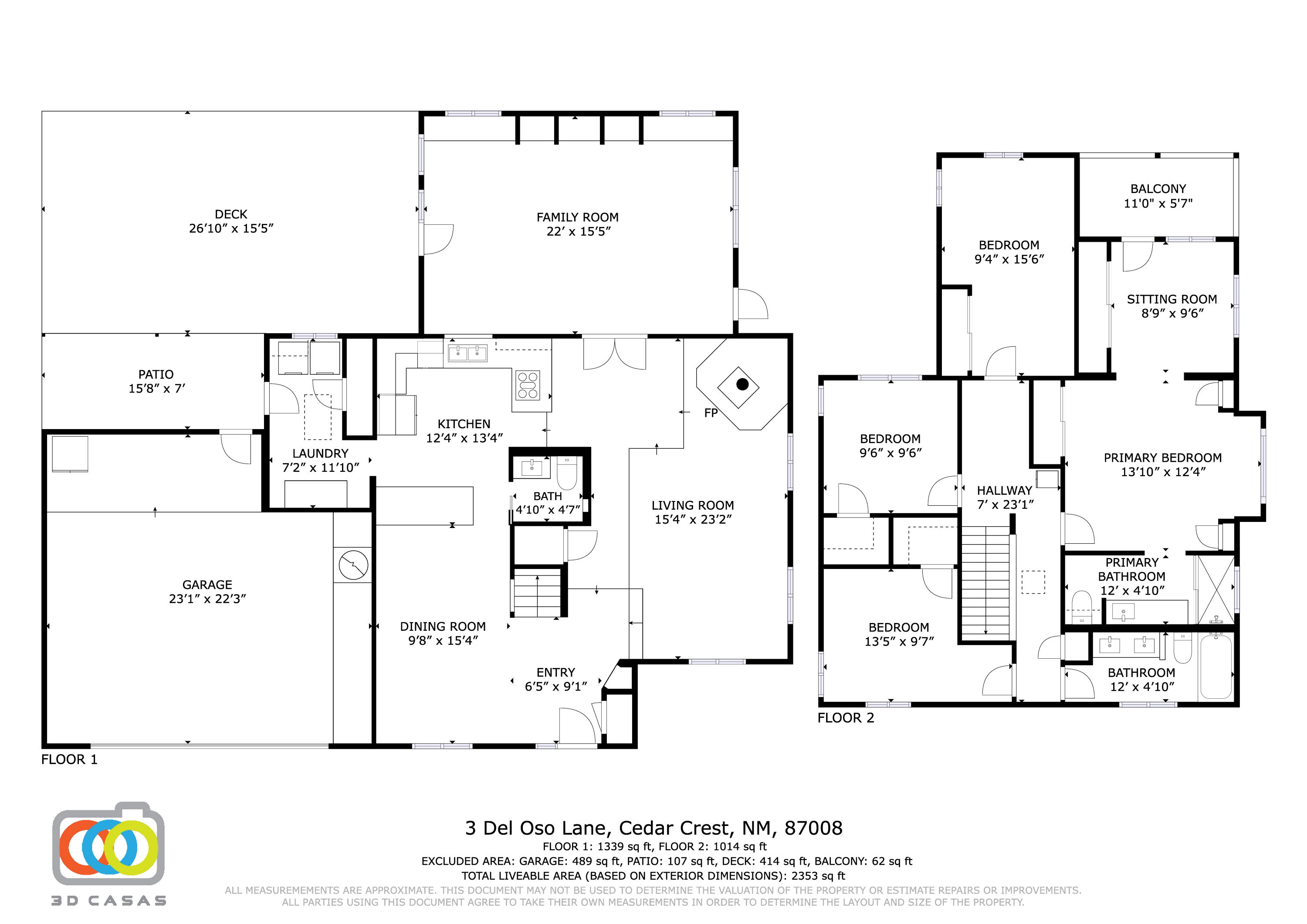 3 Del Oso Lane Floor Plan